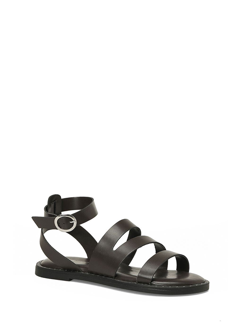 Kahverengi 26S-228 6FX Açık Kahve Kadın Düz Sandalet-1