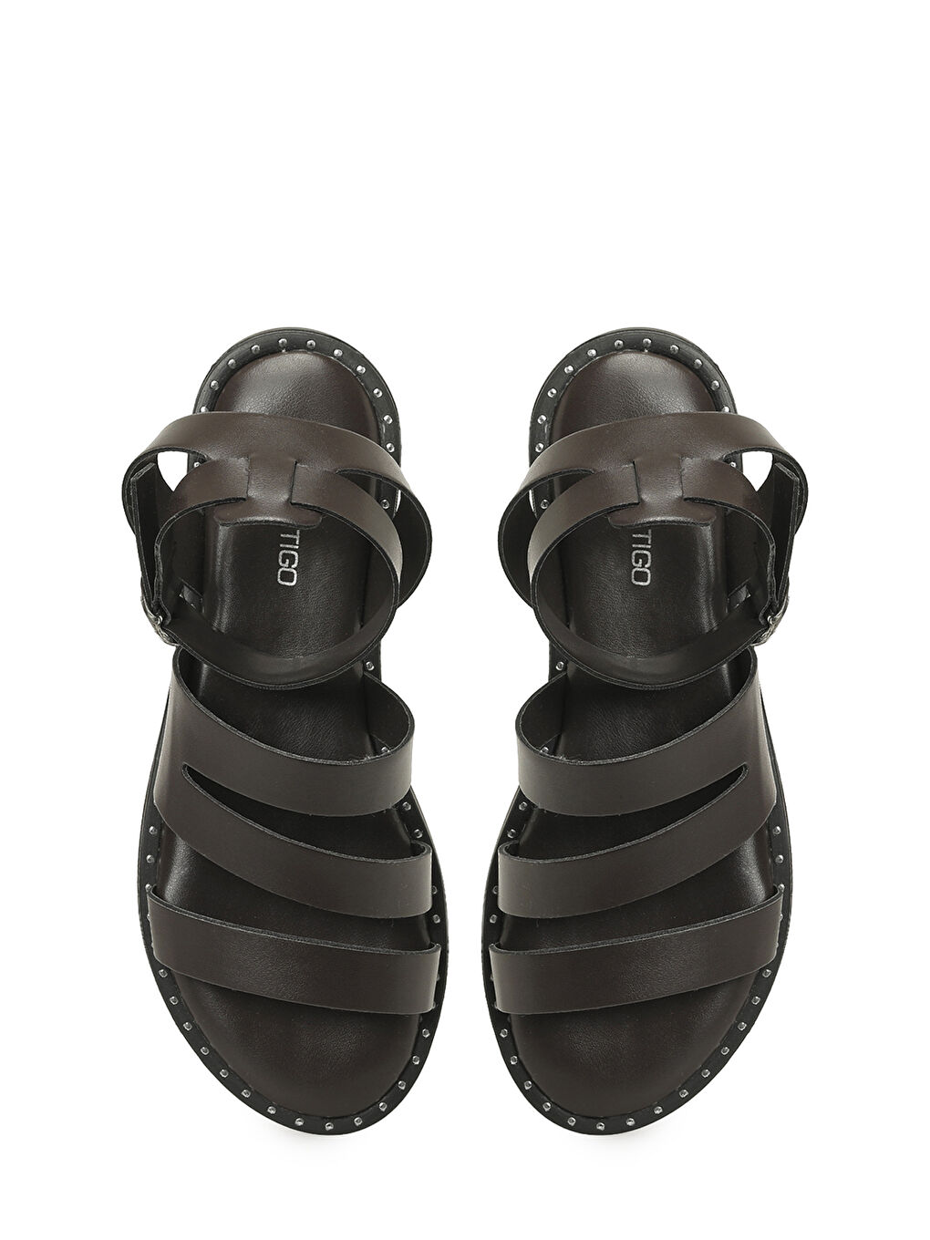 Kahverengi 26S-228 6FX Açık Kahve Kadın Düz Sandalet-3