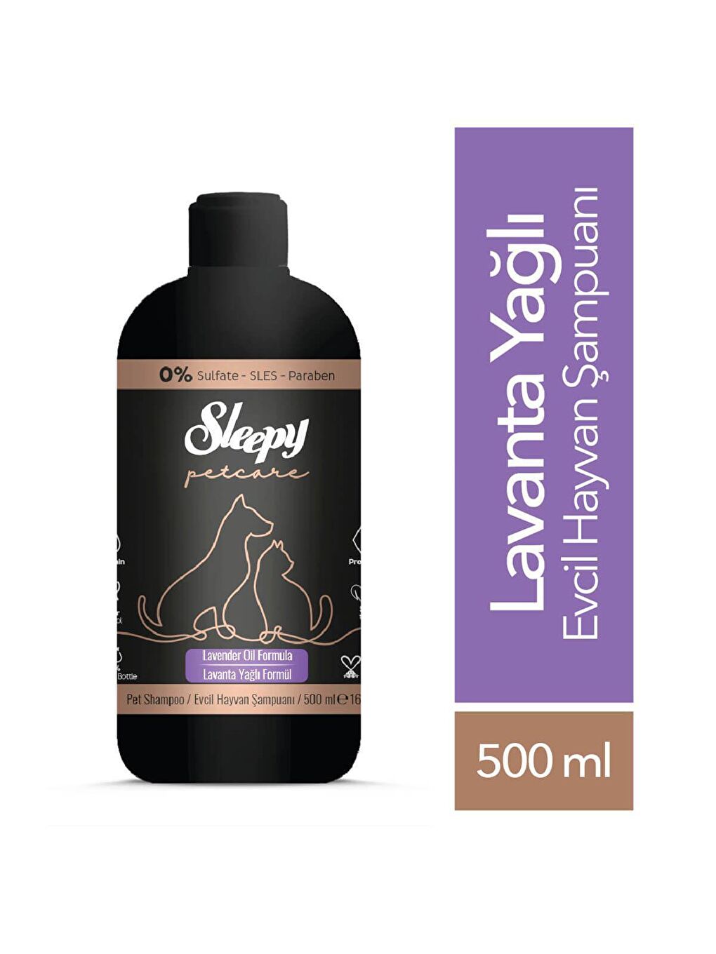 Sleepy Beyaz Petcare Lavanta Yağlı Evcil Hayvan Şampuanı 500 ml