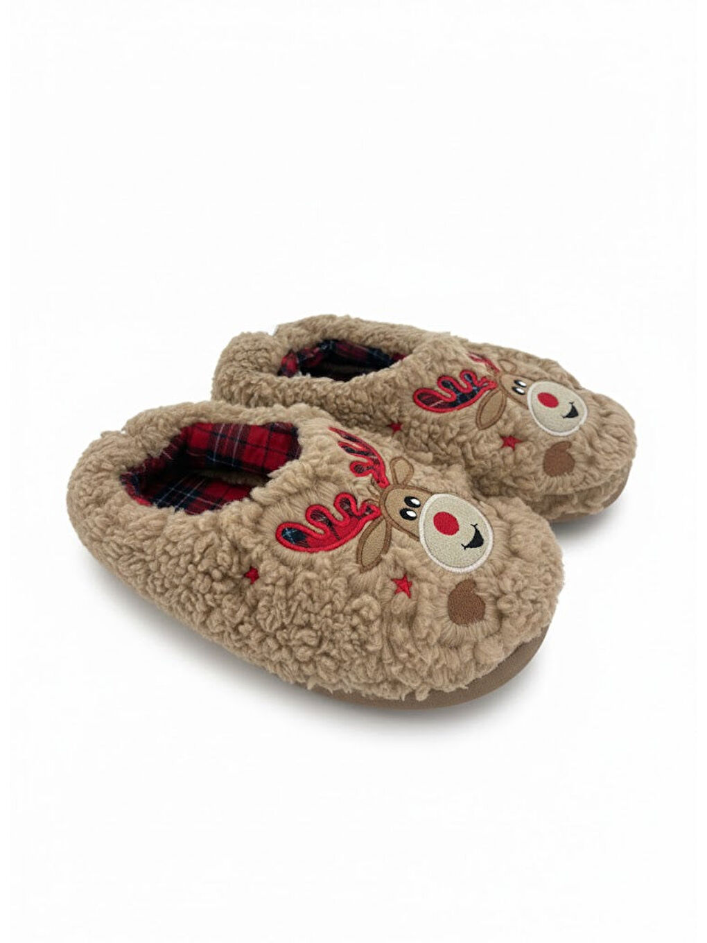 Kahverengi Kadın Ev Ayakkabı - DEER-1