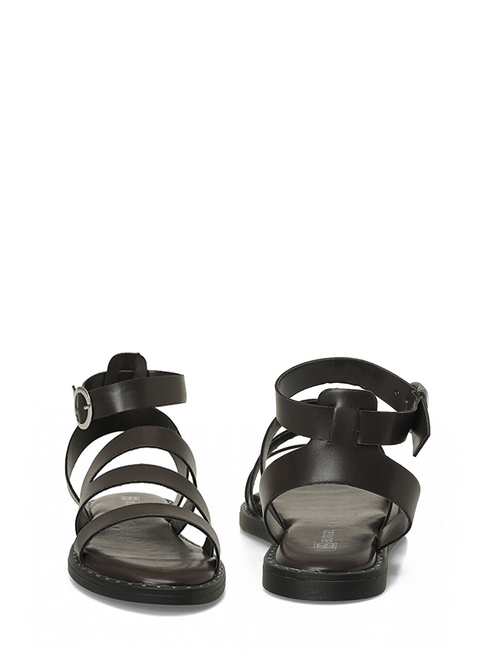 Kahverengi 26S-228 6FX Açık Kahve Kadın Düz Sandalet-4