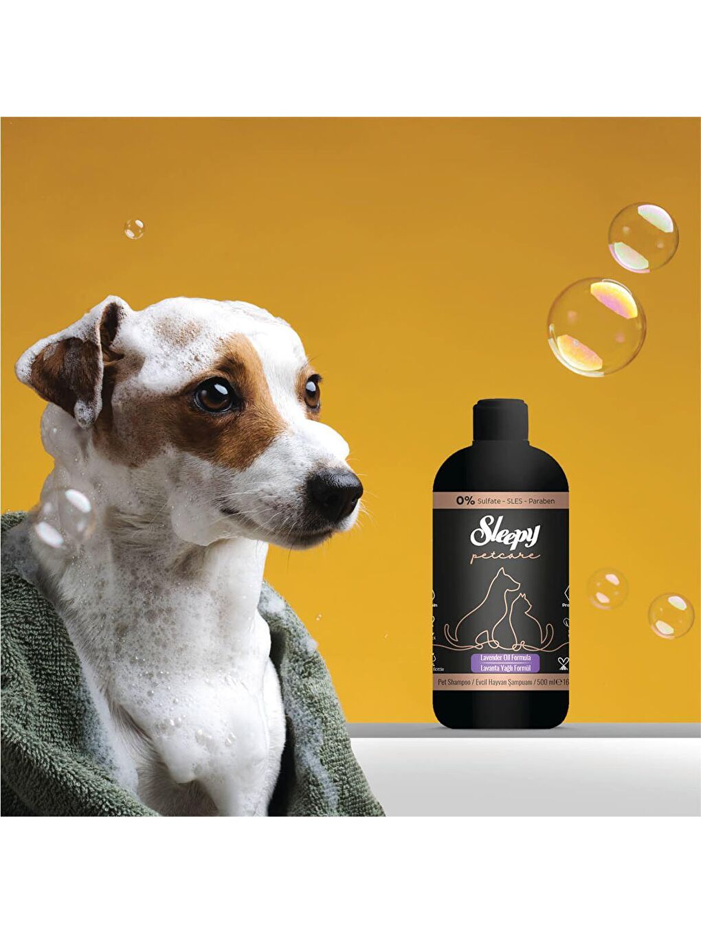 Sleepy Beyaz Petcare Lavanta Yağlı Evcil Hayvan Şampuanı 500 ml - 1