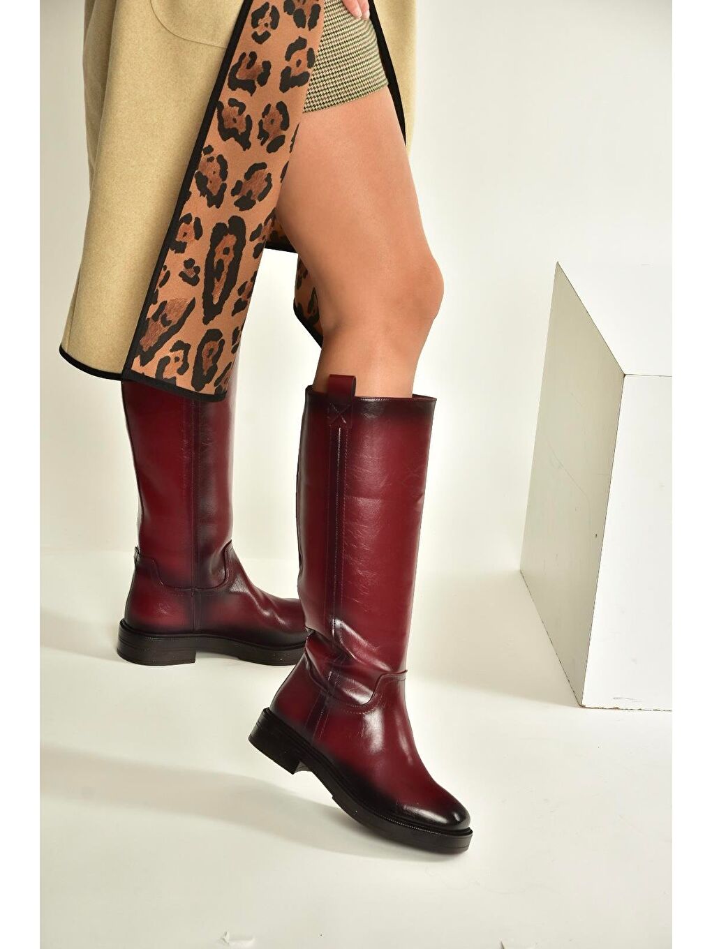 Bordo Kadın Çizme V312513560-2