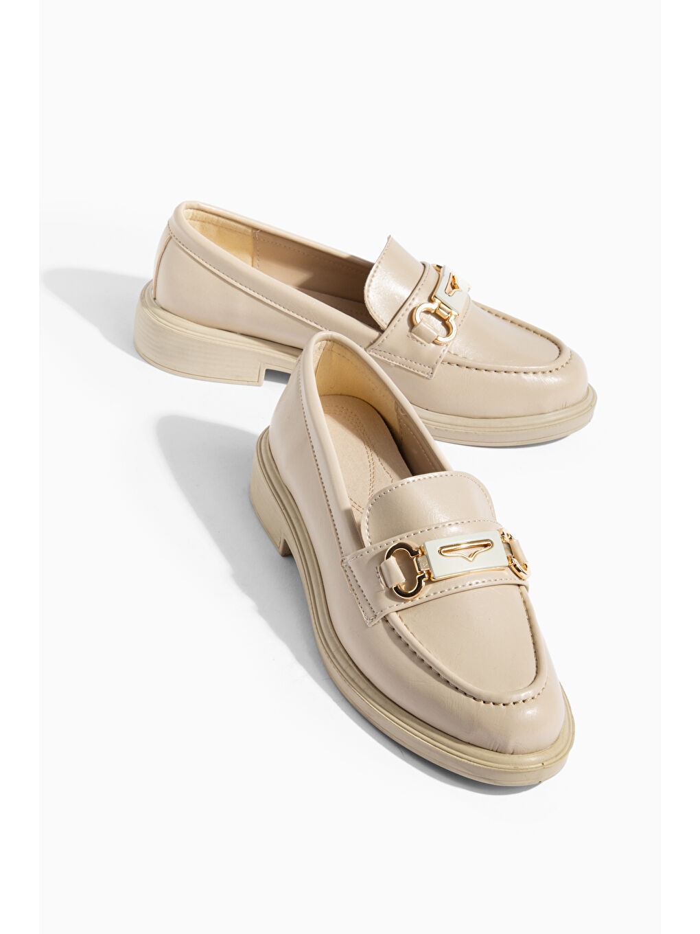 Bej D705 Günlük Ortopedik Kadın Loafer Ayakkabı