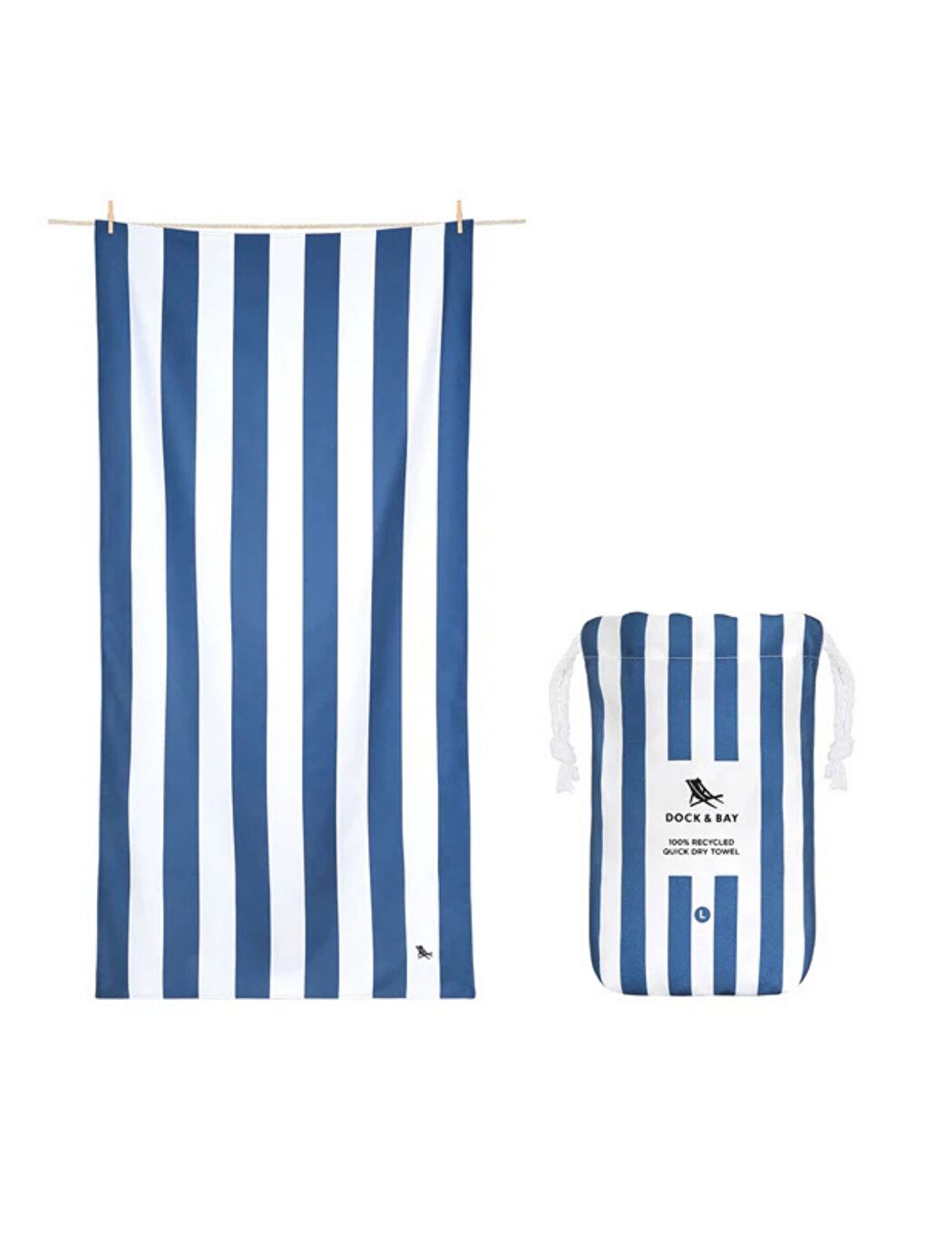Dock & Bay Karişik Plaj Havlusu Cabana XXL Whitsunday Blue