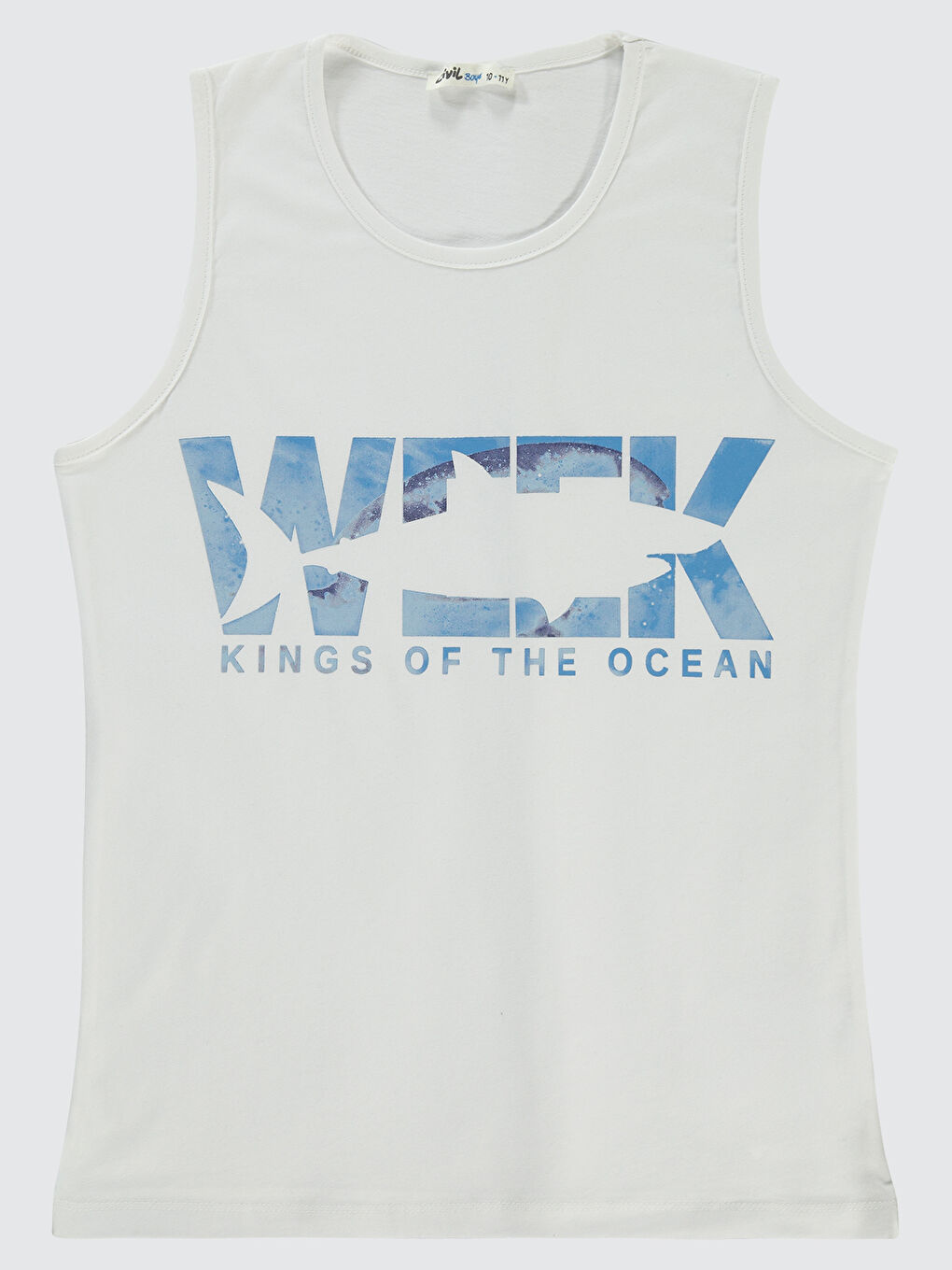 Boys Erkek Çocuk Tişört 10-13 Yaş Beyaz