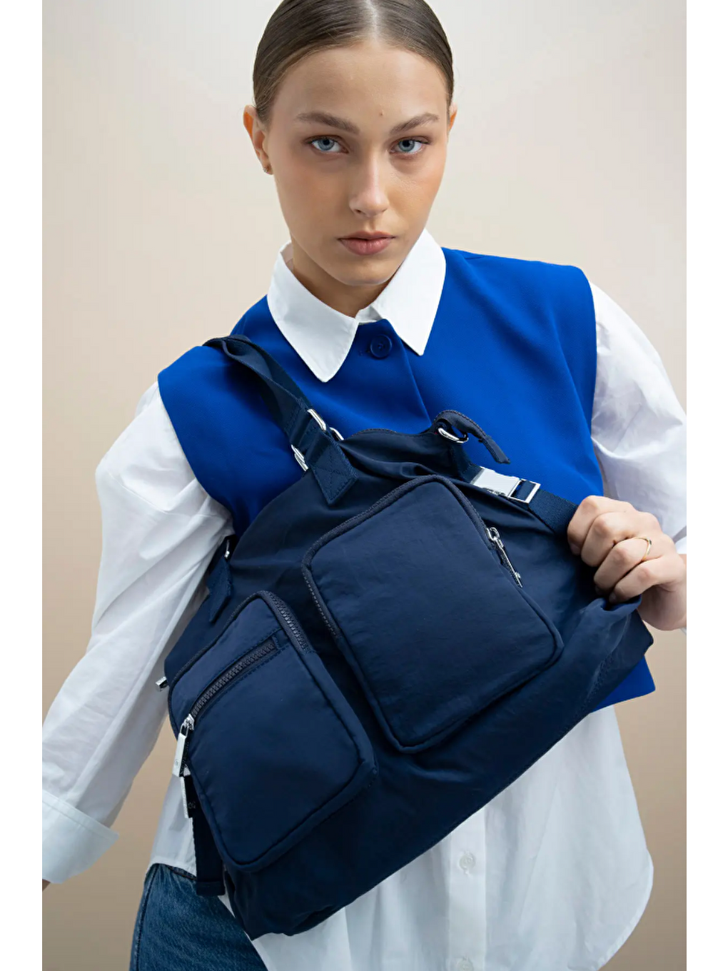 Lacivert Kadın Omuz Çantası BYN2336-1