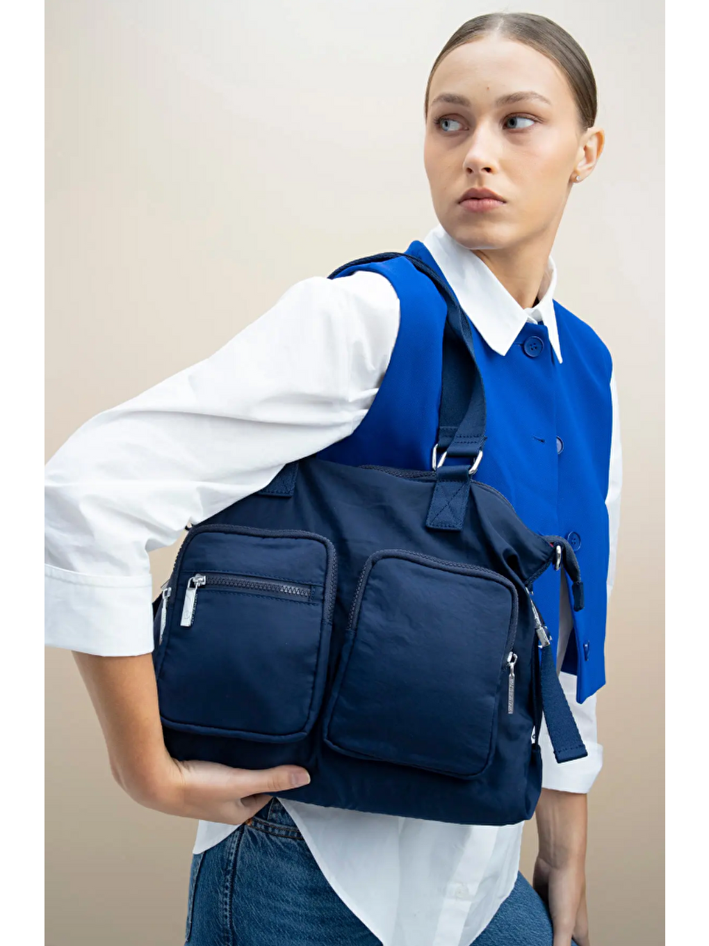 Lacivert Kadın Omuz Çantası BYN2336-2