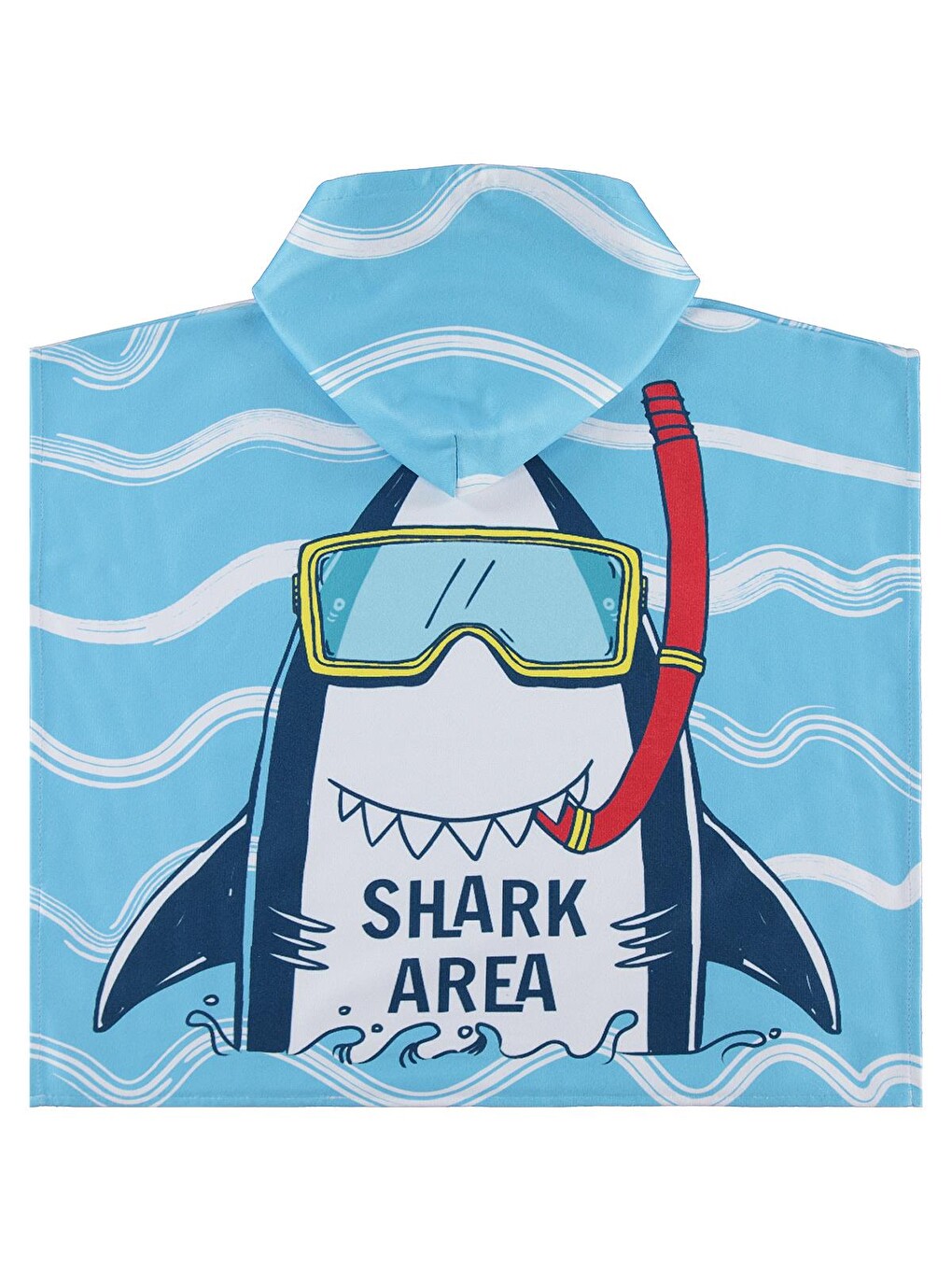 Turkuaz Boys Shark Area Desenli Panço - Mavi-1