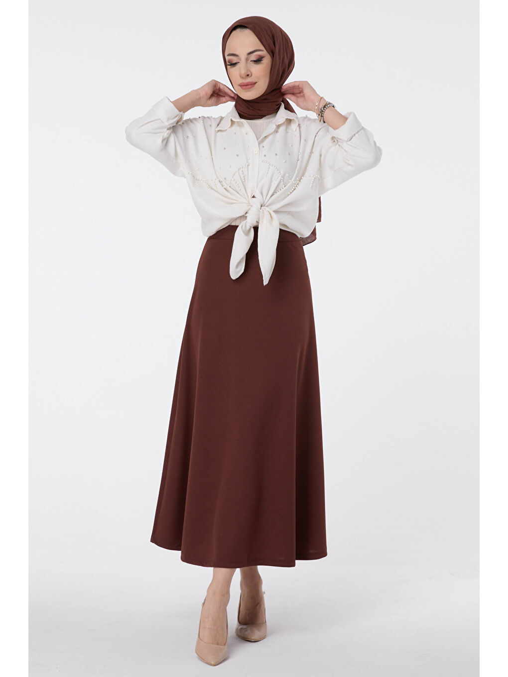 Kahverengi Çan Etek Kahve - 27075-3