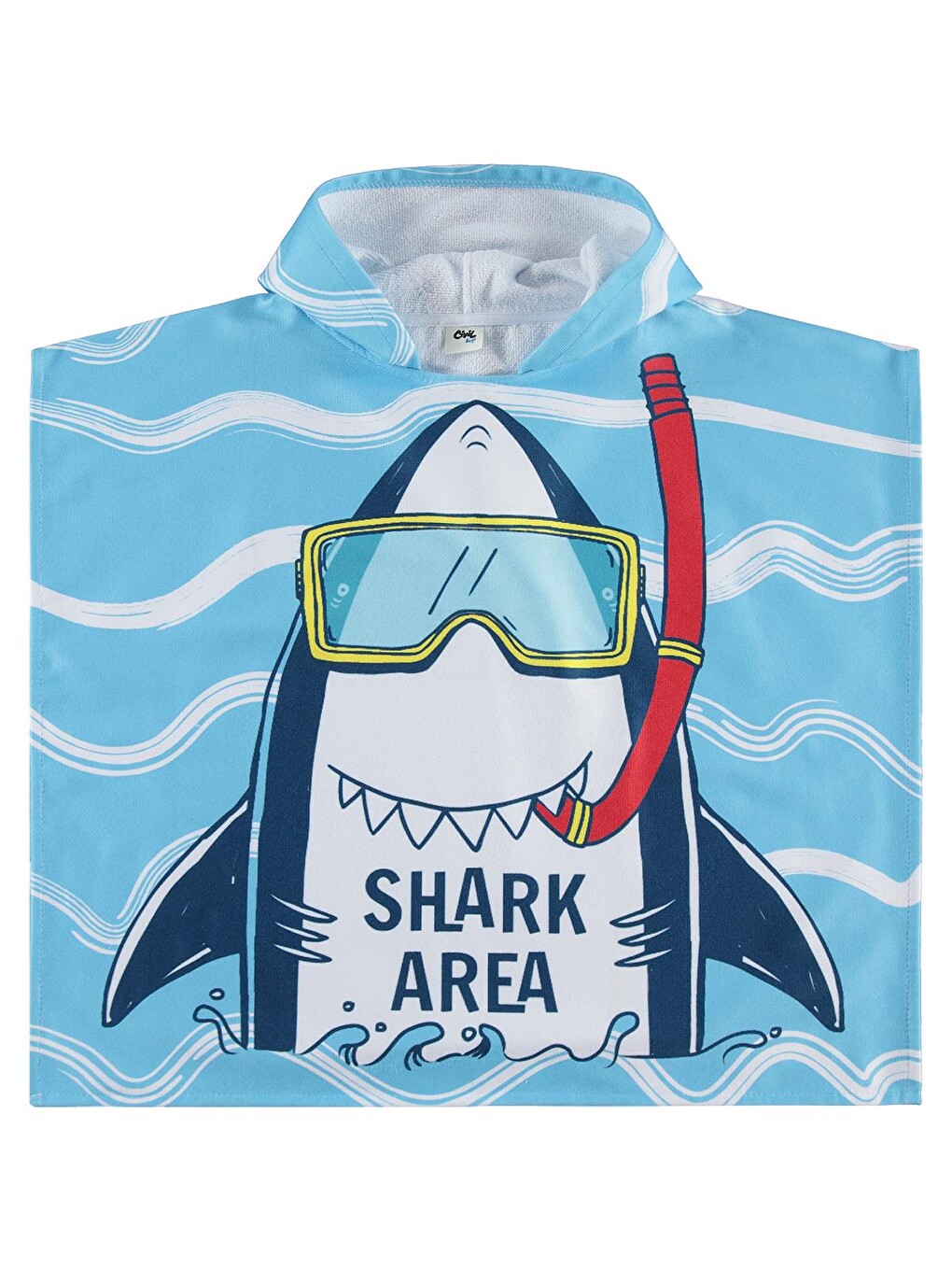 Turkuaz Boys Shark Area Desenli Panço - Mavi-2