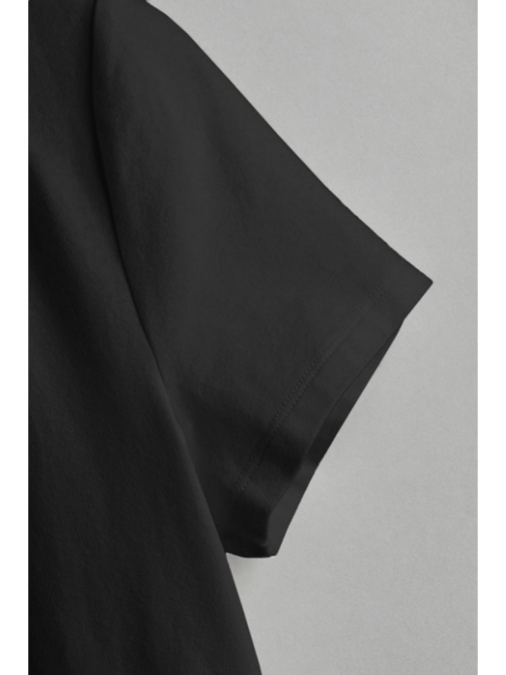 Kadın V Yaka Siyah Basic Tişört | Pamuklu Kısa Kollu Günlük T-Shir-6