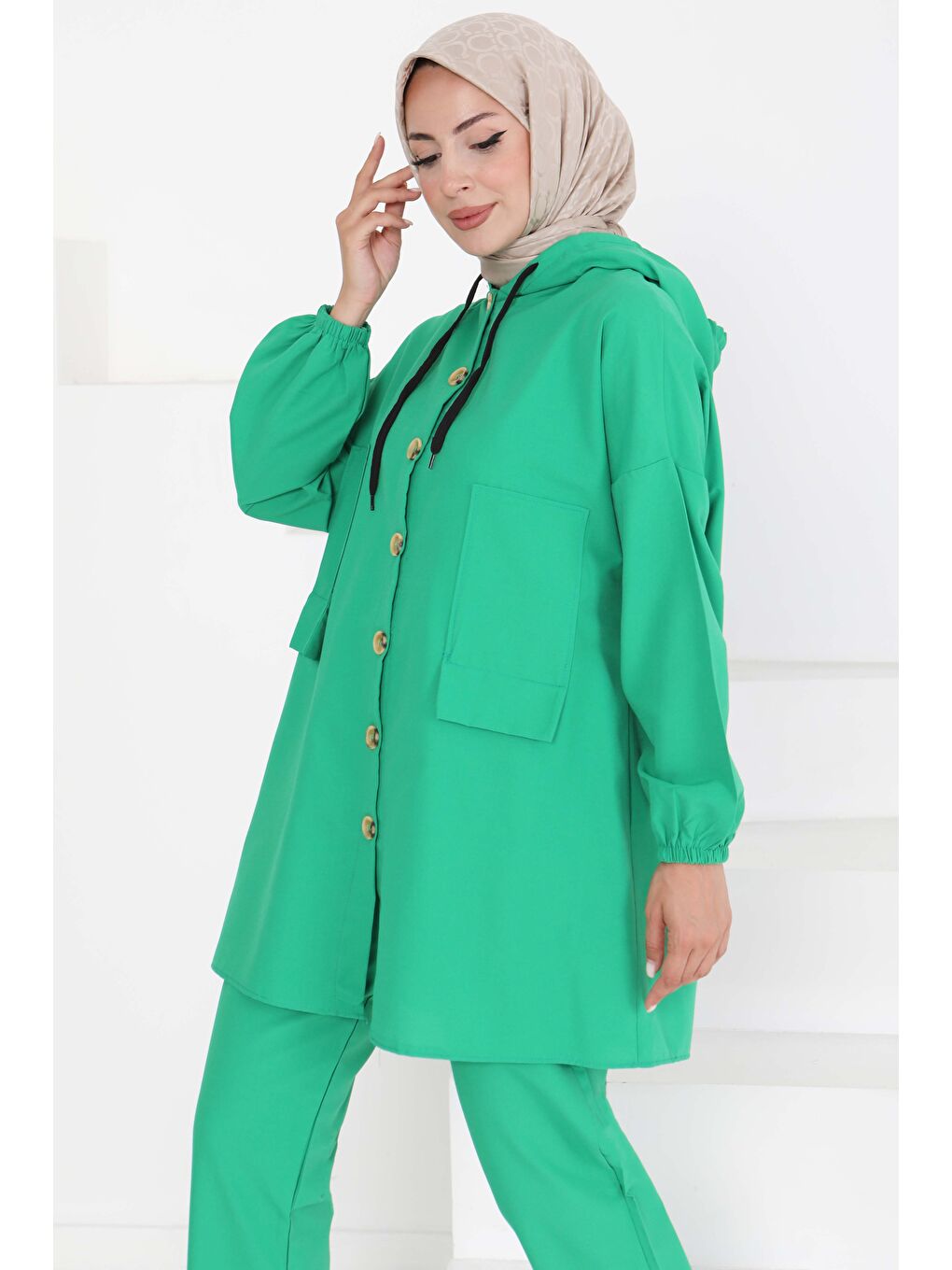 Yeşil Tunik Pantolon İkİli Takım Yesil - 27290