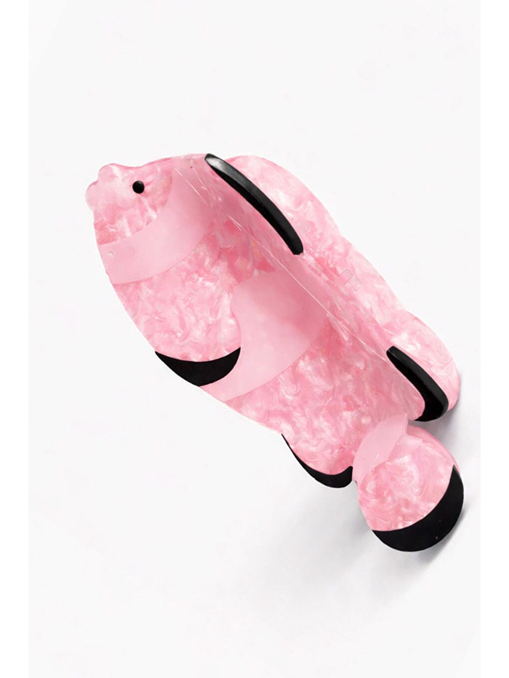 Pembe Tatlı Balık 9 cm Lüks Asetat Mandal Toka-1