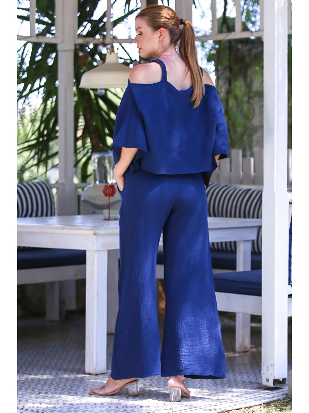 Organik Sertifikalı Pamuk Lacivert Casual Dokuma Alt Üst Takım 50-110 70-65-1