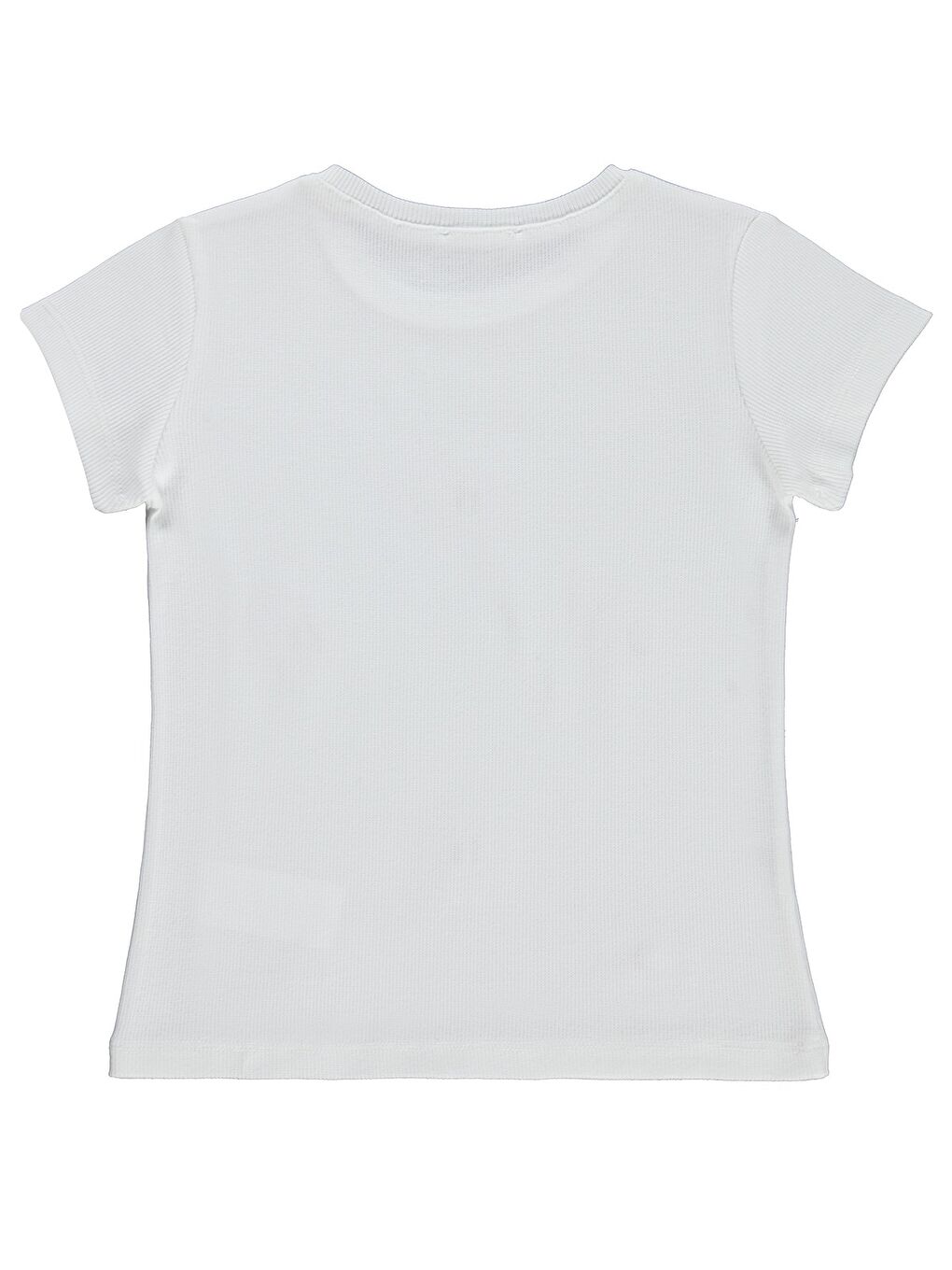 Girls Çiçekli 4-9 Yaş Tişört - Kırık Beyaz-1