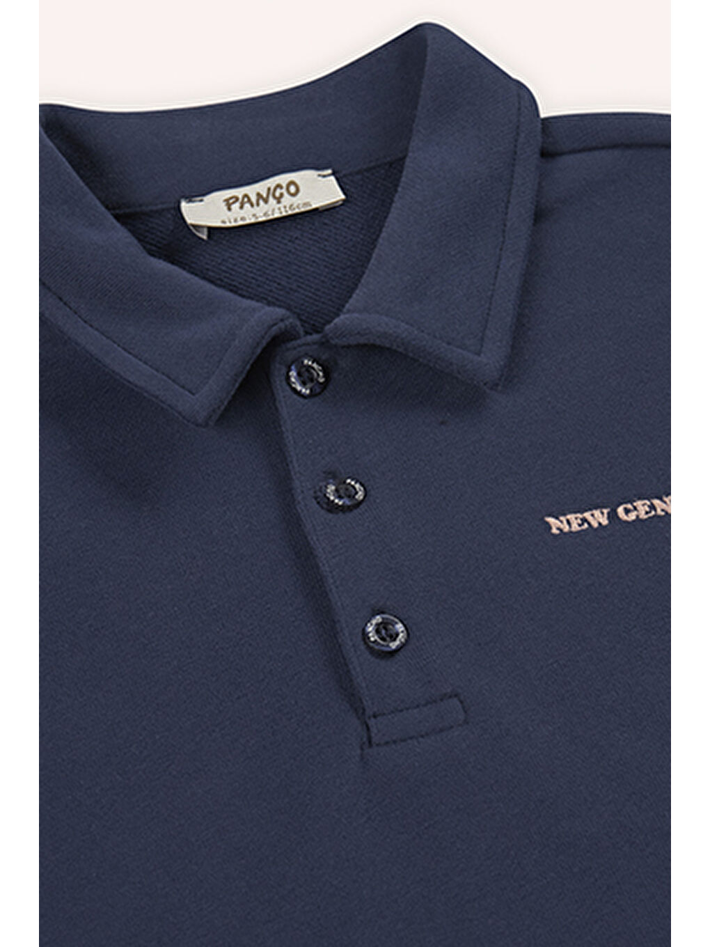 Panço Lacivert Erkek Çocuk Yakalı Sweatshirt - 3