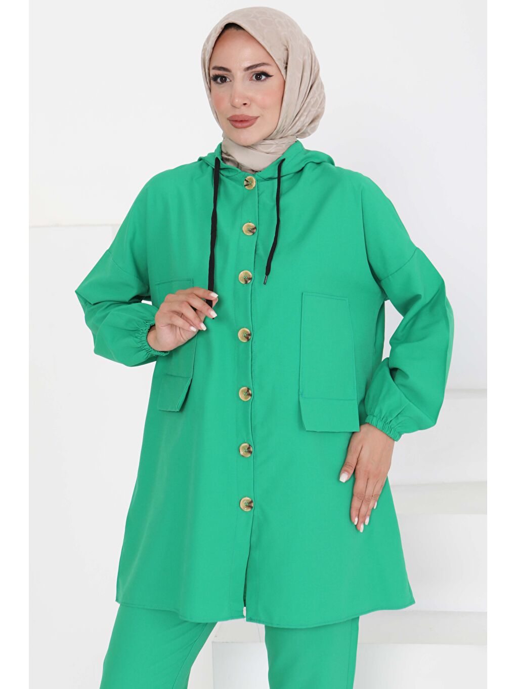 Yeşil Tunik Pantolon İkİli Takım Yesil - 27290-2