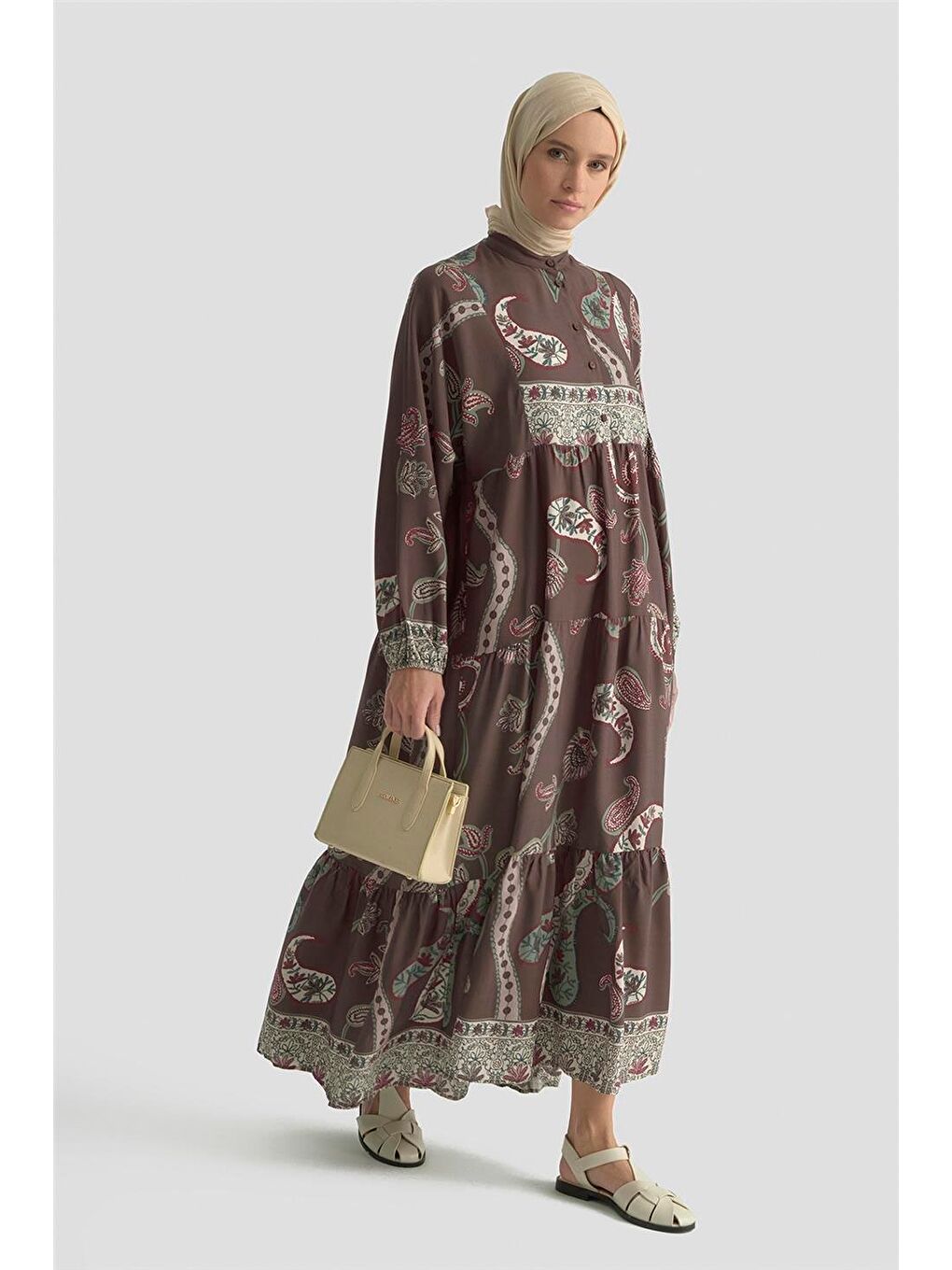 Trend Elbise 25Yt949 Kahverengi-1