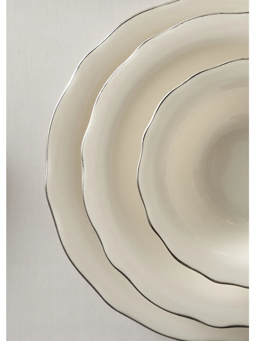 Gri Victoria Porselen 24 Parça 6 Kişilik Yemek Takımı Silver-4