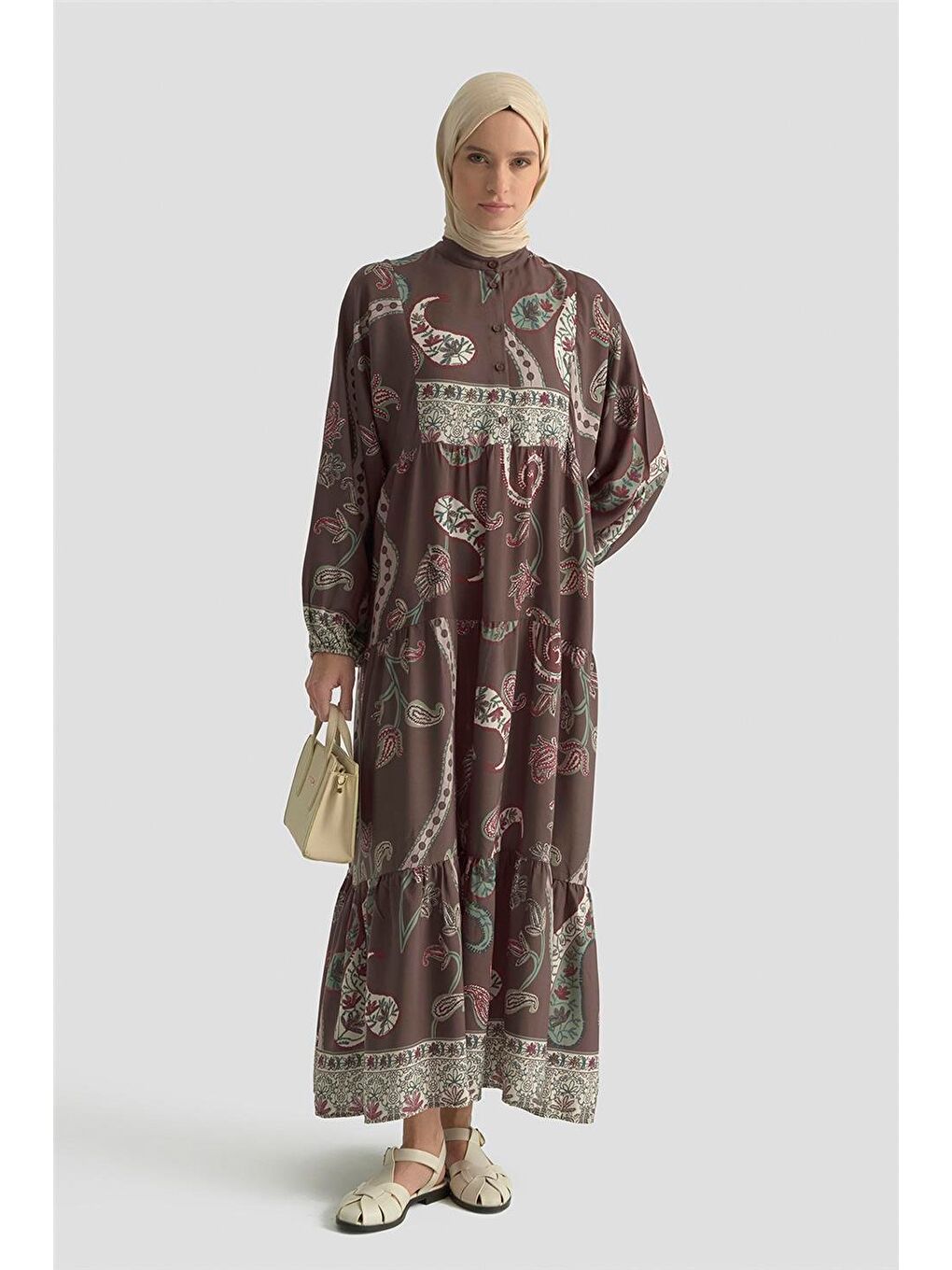 Trend Elbise 25Yt949 Kahverengi-2