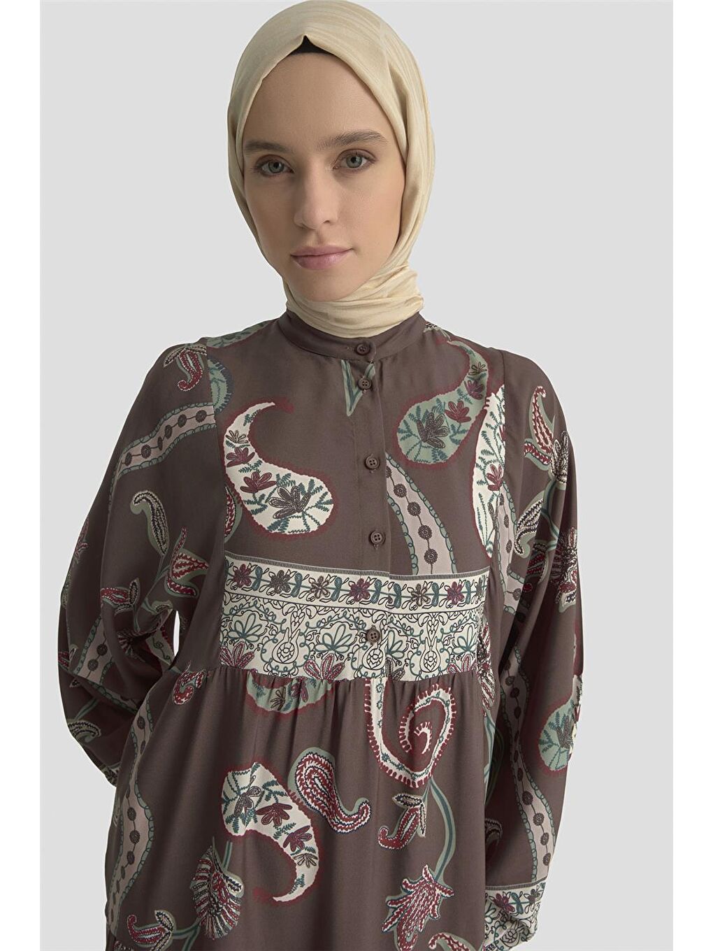 Trend Elbise 25Yt949 Kahverengi-3