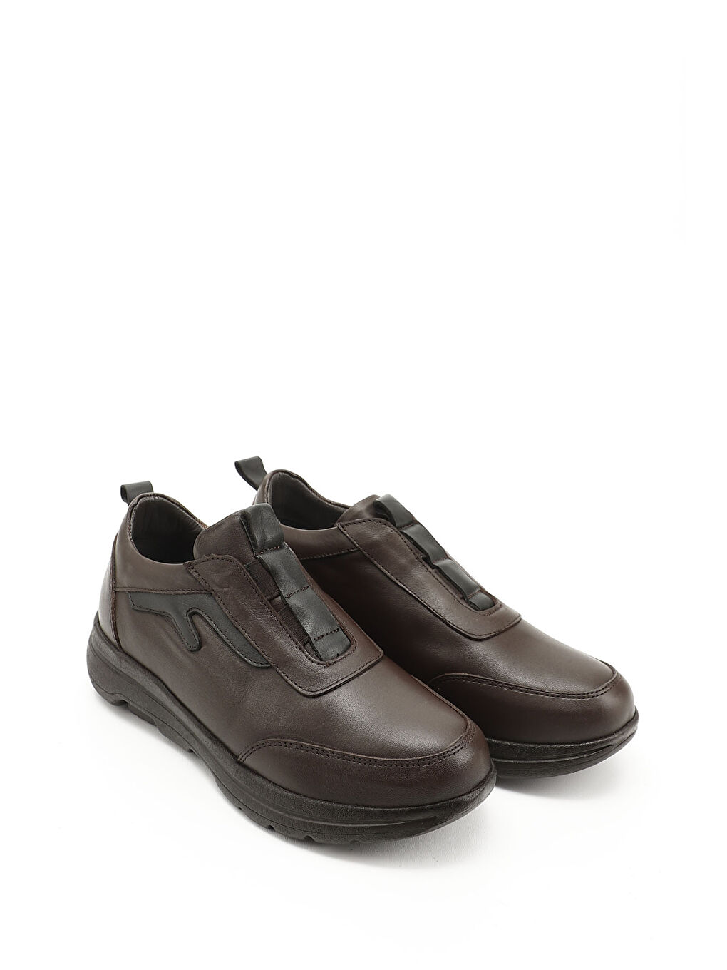 Kahverengi Kadın ORTA KAHVERENGİ Dilden Lastikli Hakiki Deri Comfort Ayakkabı