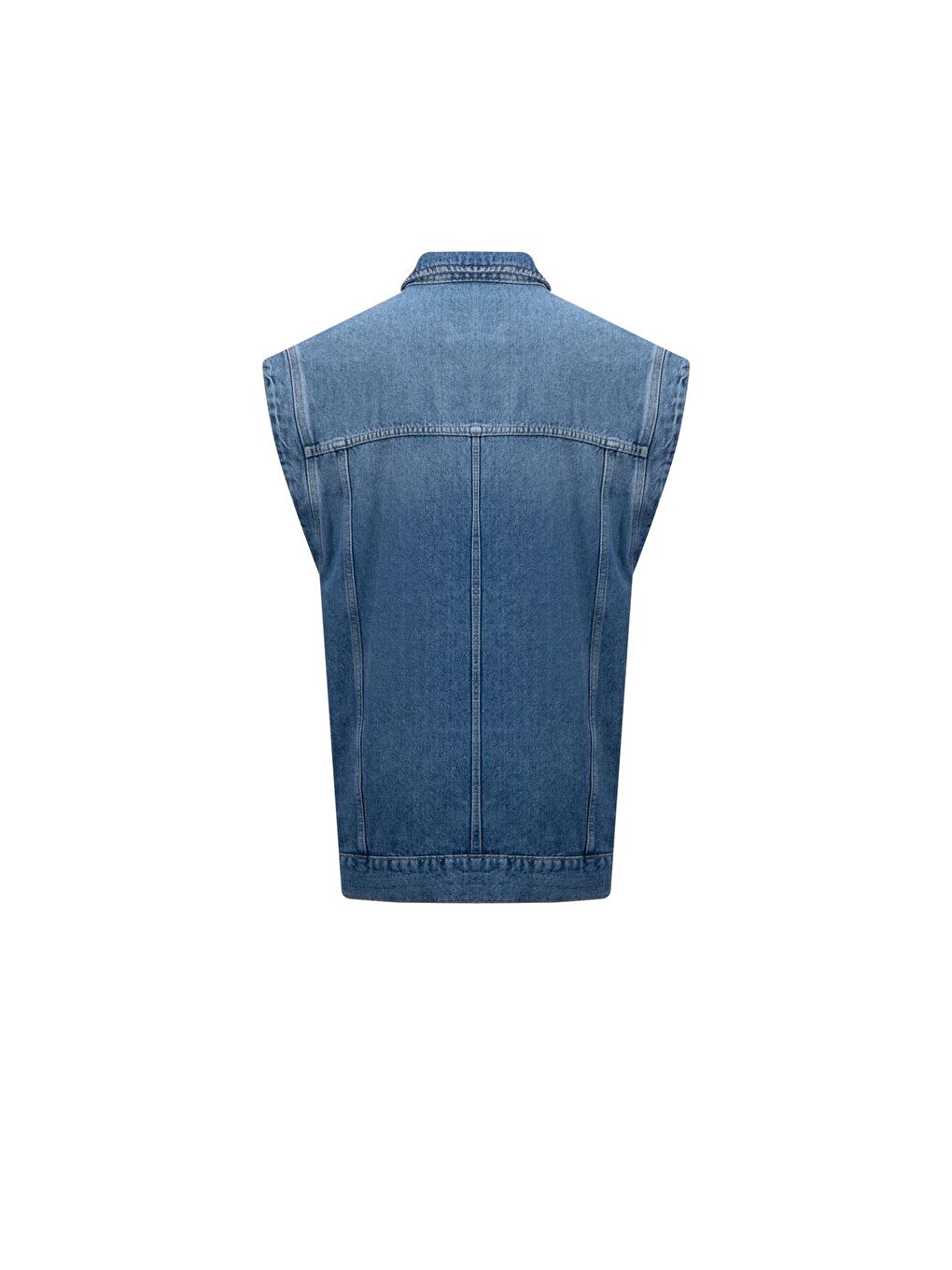 Denim Yelek 24Kd3414 Açık Mavi-5