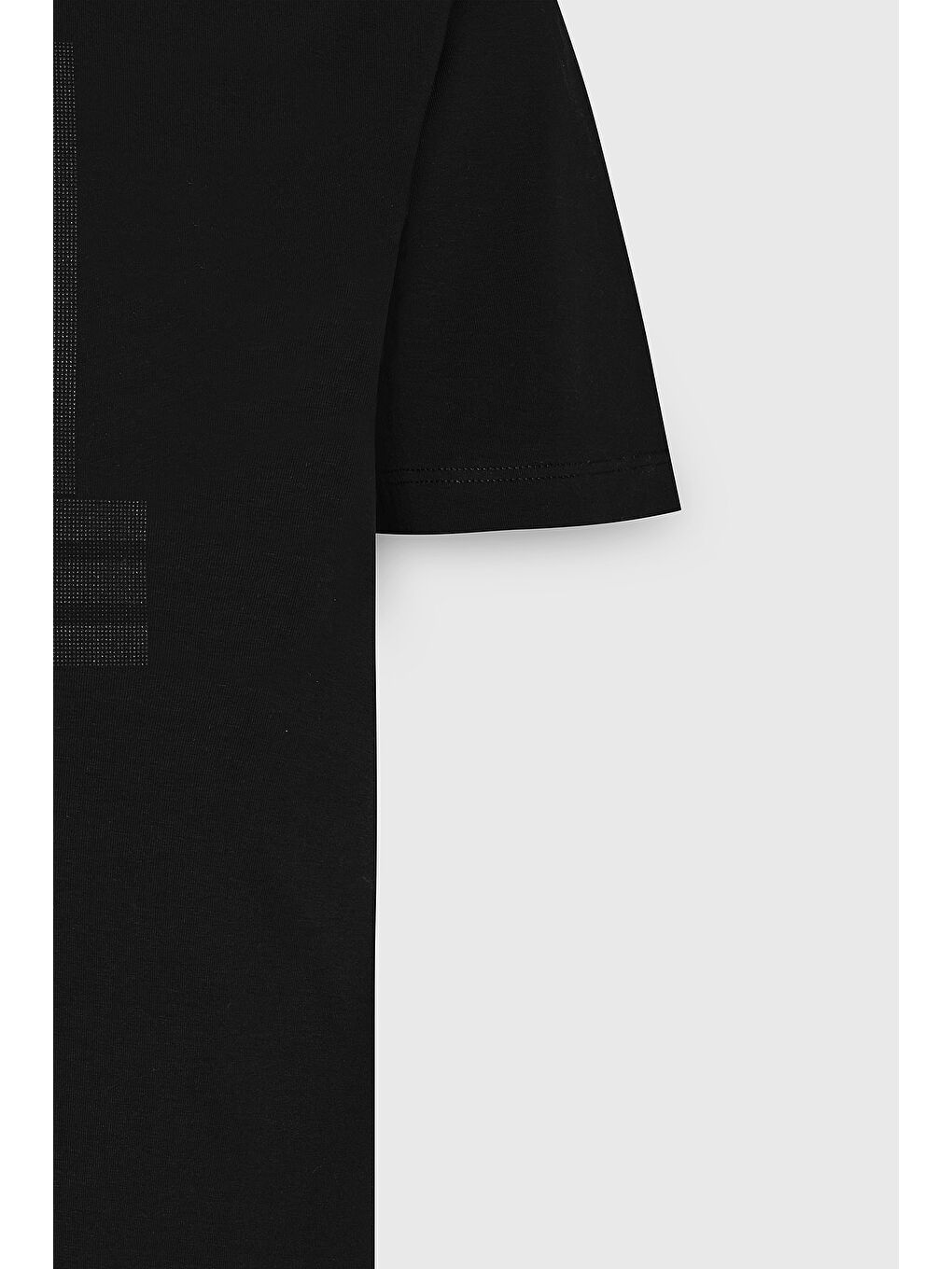 Erkek Siyah Slim Fit Dar Kesim Pamuklu Esnek Baskılı Bisiklet Yaka Tişört-7