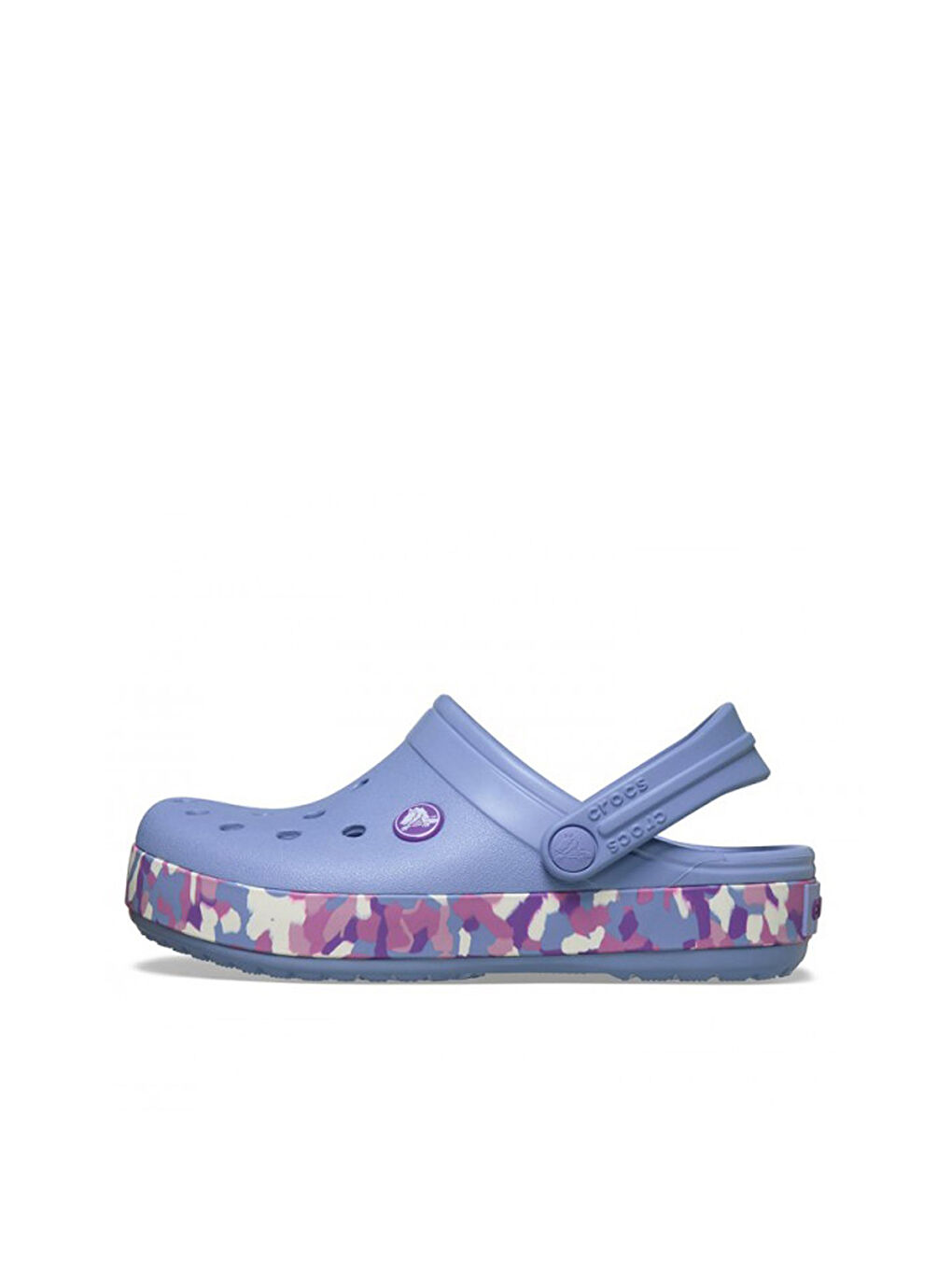 Crogband Glow Confetti Band Clog Kız Çocuk Mor Terlik-1