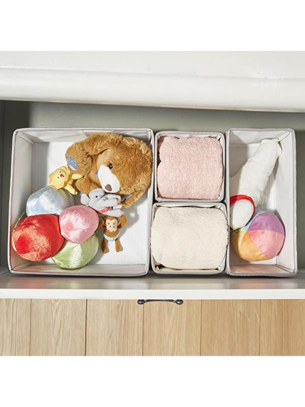 Gri Çizgili 4'lü Çekmece İçi Organizer