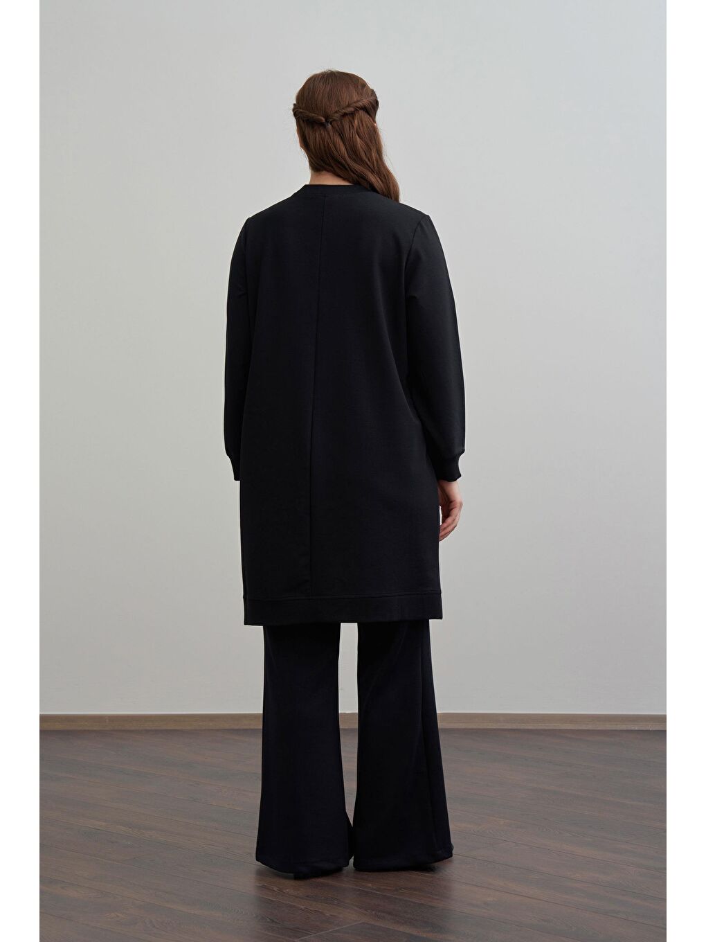 Siyah-Nakışlı Pamuklu Tunik-2