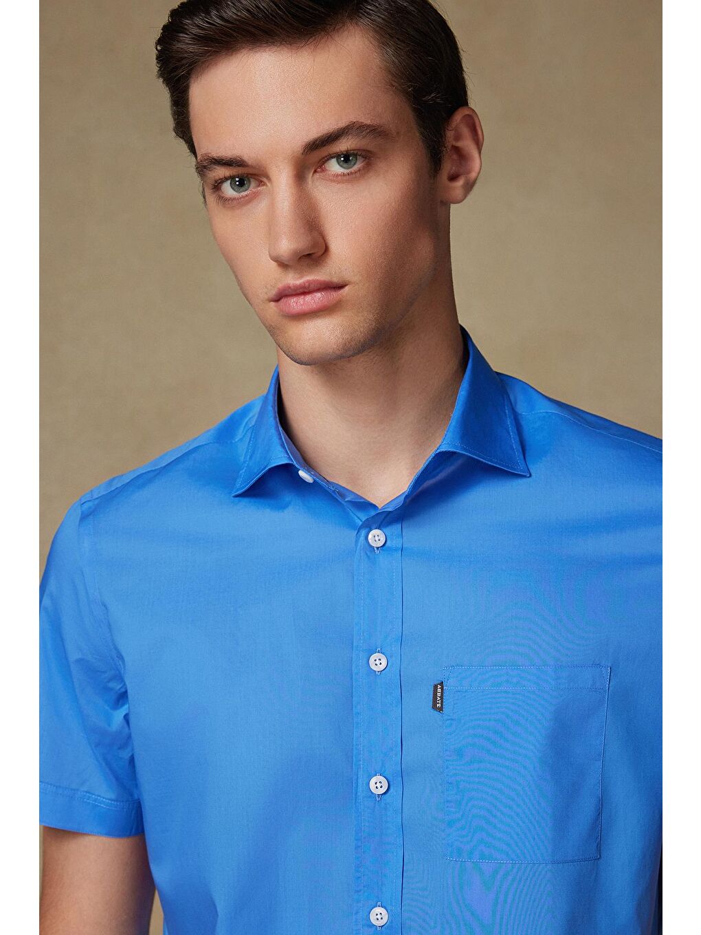 Vento Poplin Pamuklu Comfort Fit Koyu Mavi Klasik Yaka Erkek Düz %100 Pamuk Gömlek-3