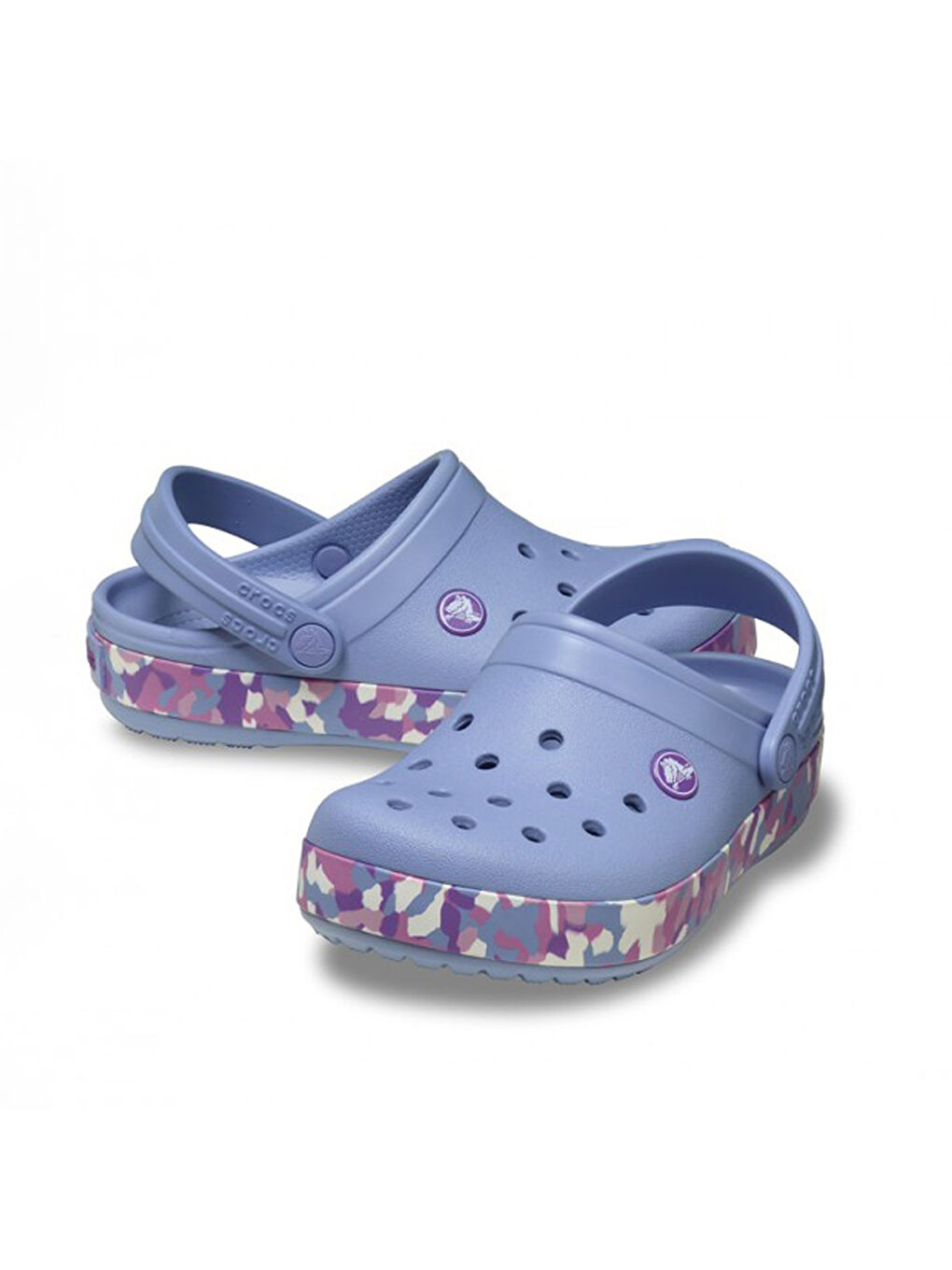 Crogband Glow Confetti Band Clog Kız Çocuk Mor Terlik-4