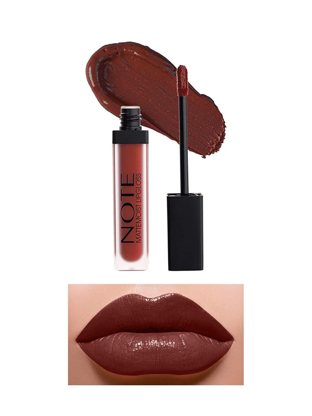 Note Cosmetique Bordo Mattemoist Lipgloss Yarı Mat Saten Bitişli Likit Ruj 408 Femme Fatale - Bordo - 1