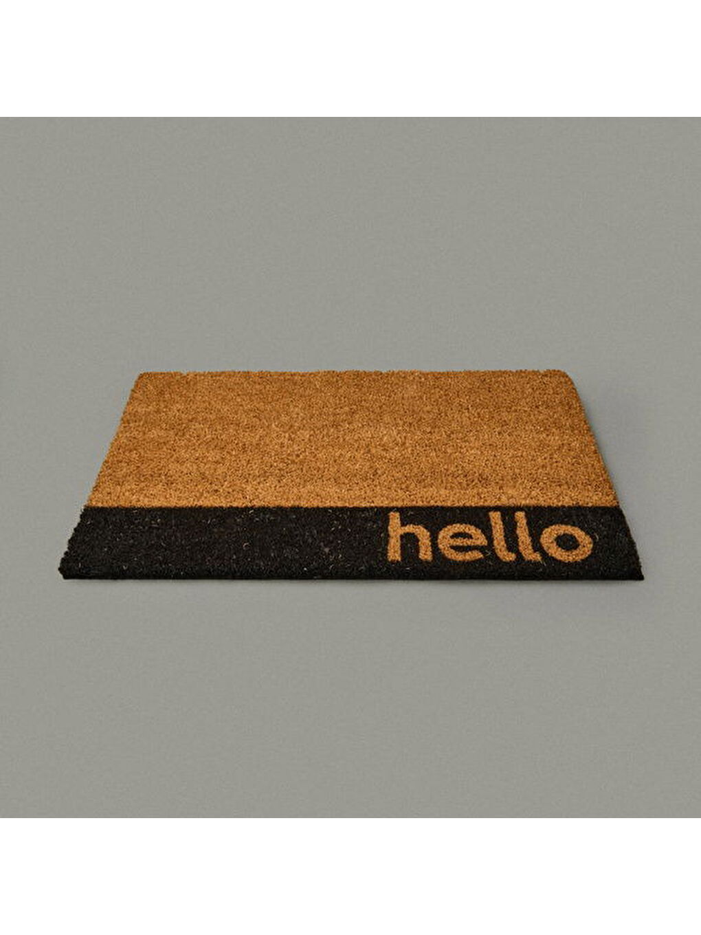 Giz Home Bordürlü Hello Kapı Önü Paspası - Bej - 35x60 cm-3