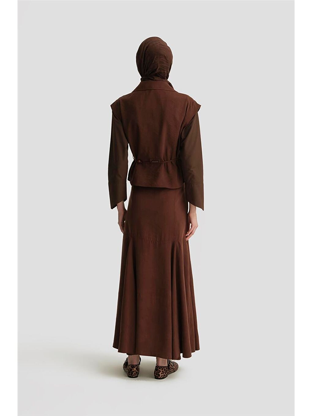 Kahverengi Boncuk Detaylı Yelek 25Y4503 Açık Kahve-4