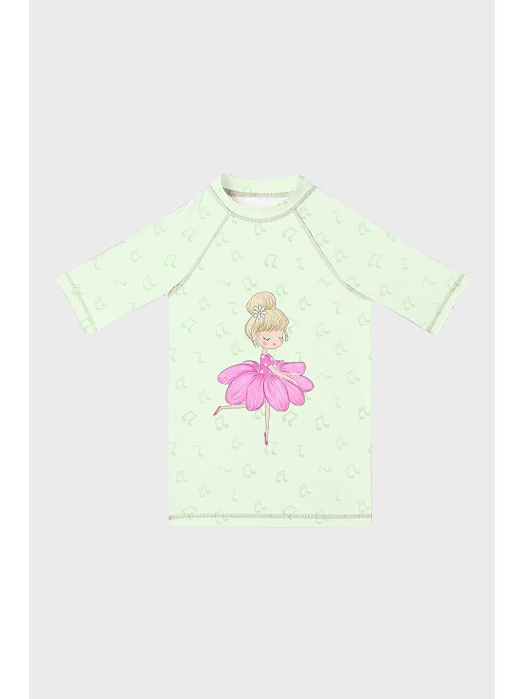 Yeşil Tango Desenli Kolay Kuruyan Uv Korumalı T Shirt ST2512000003