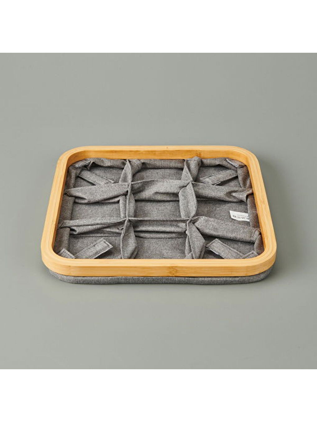 9 Bölmeli Katlanabilir Sepet - Gri - 30x30 cm-1