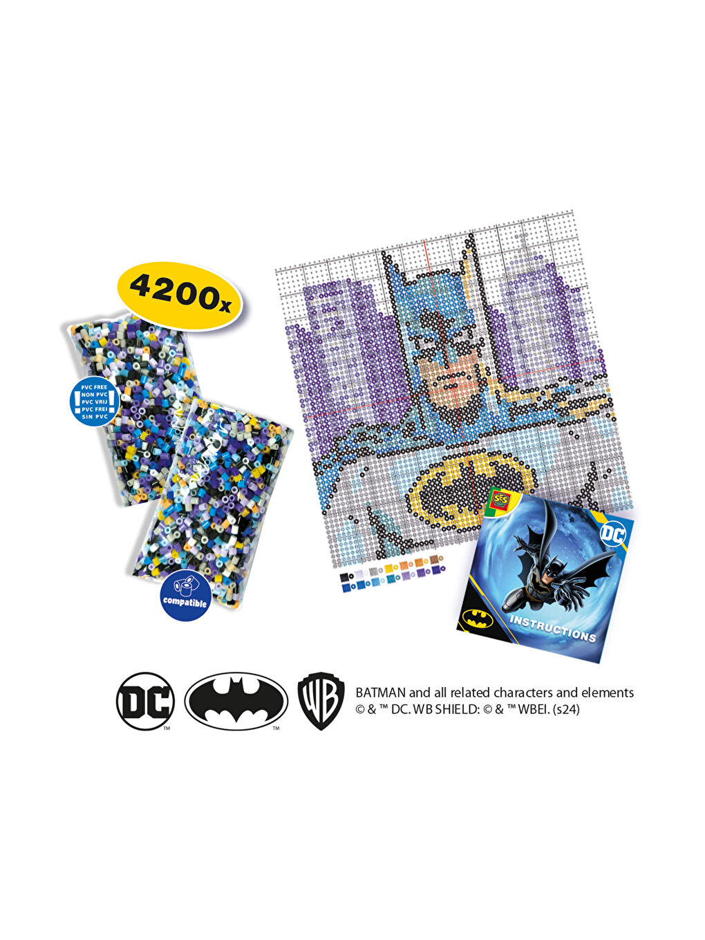 DC Batman - Ütü Boncukları - Batman-1