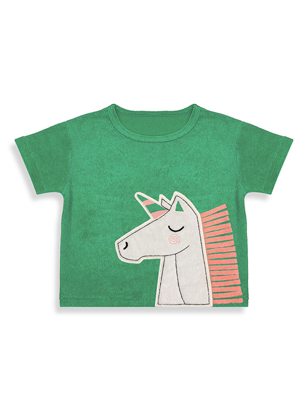 Pembe Kız Çocuk Havlu Şort T-shirt Takım-2