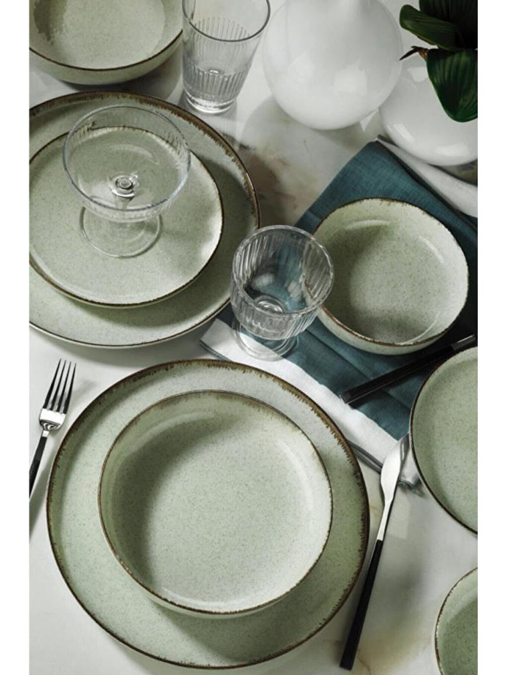 PEARL Mood 24 Parça Yemek Seti Yeşil
