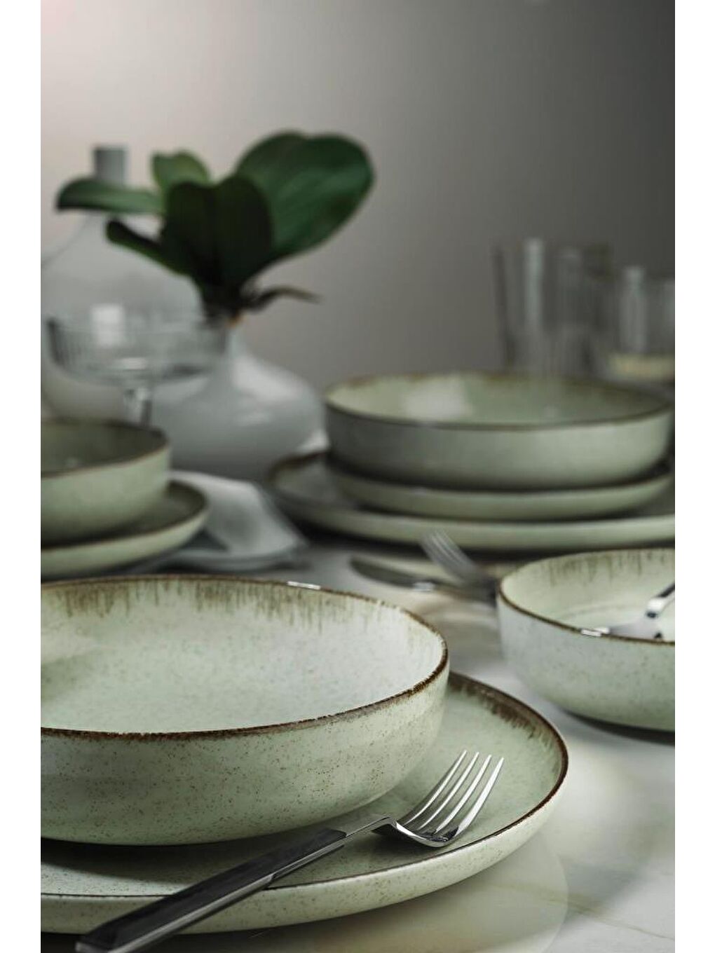 PEARL Mood 24 Parça Yemek Seti Yeşil-4