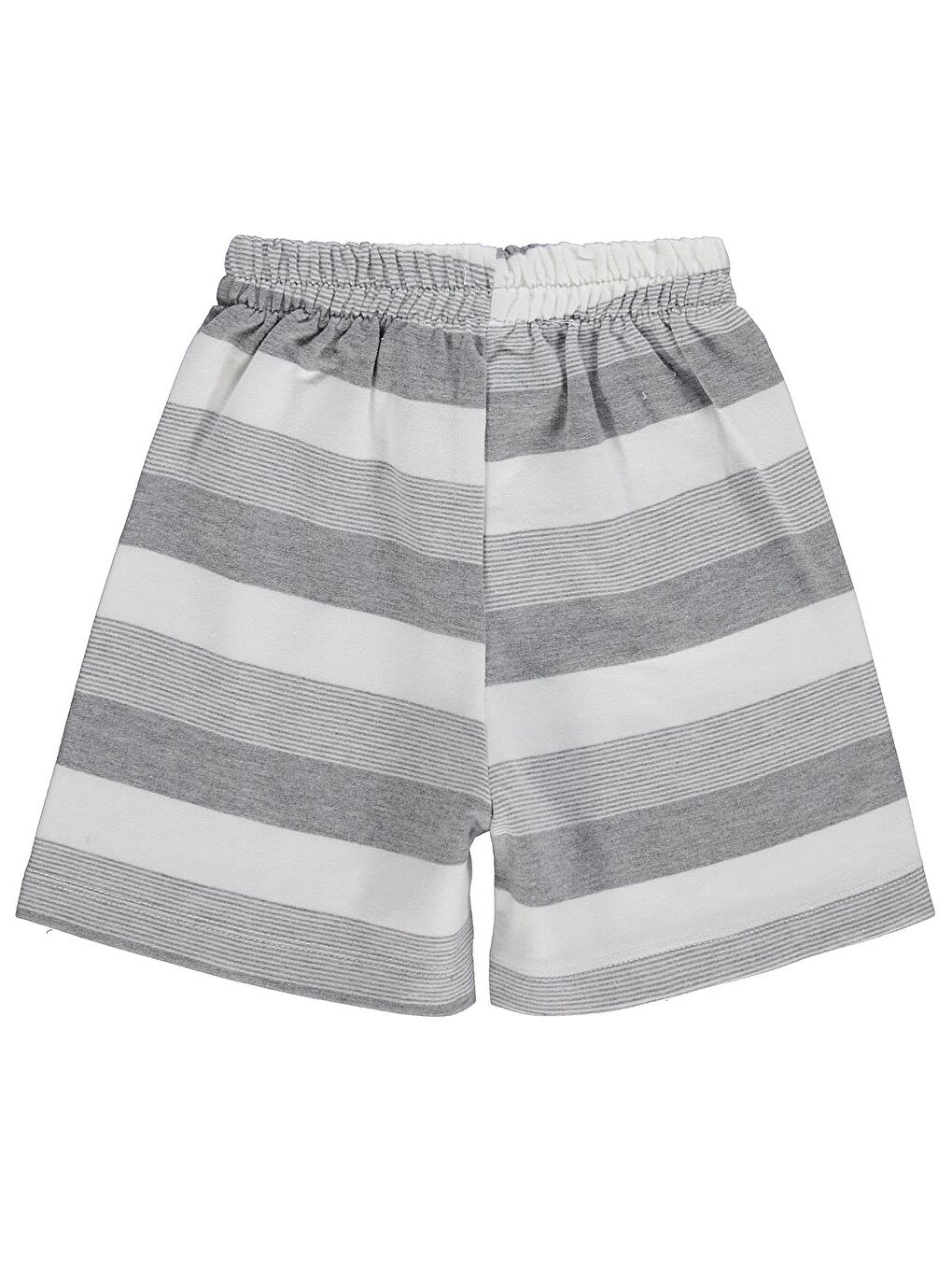 Boys Çizgili 6-9 Yaş Şort - Gri-1