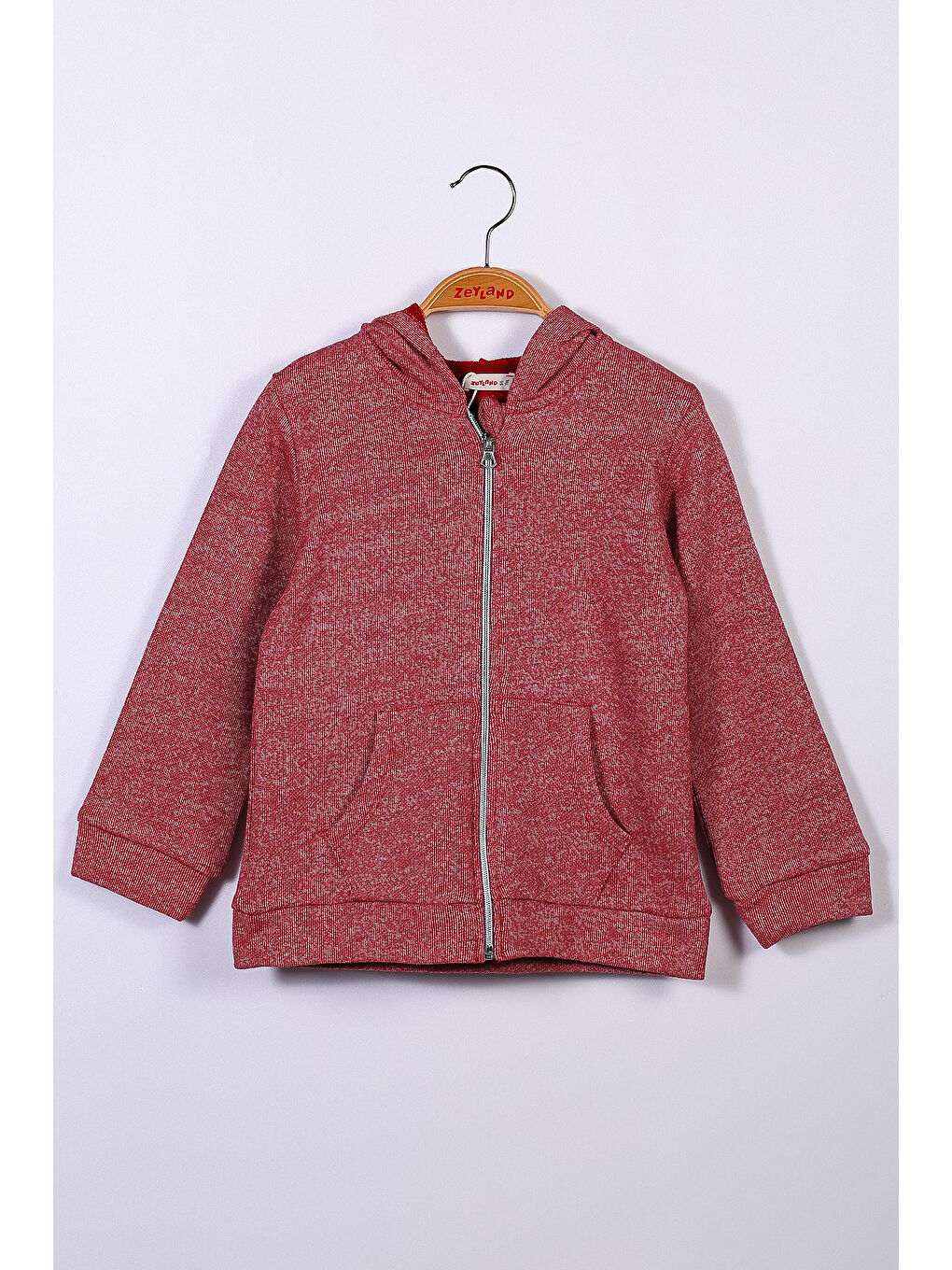 Kırmızı Unisex Çocuk Kapüşonlu Sweatshirt (5-12Yaş)