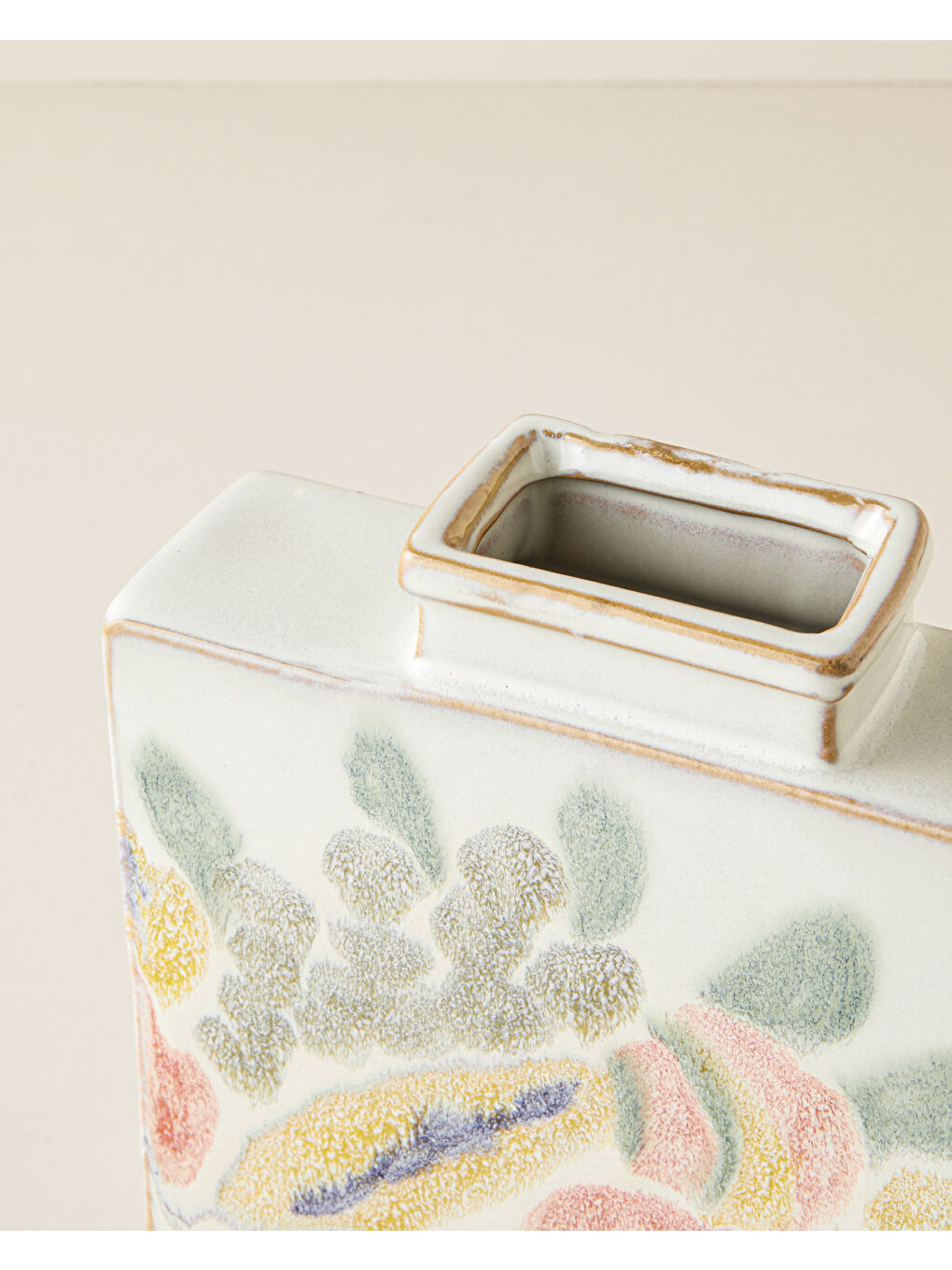 Marsha Seramik Vazo 21 cm Bej-2