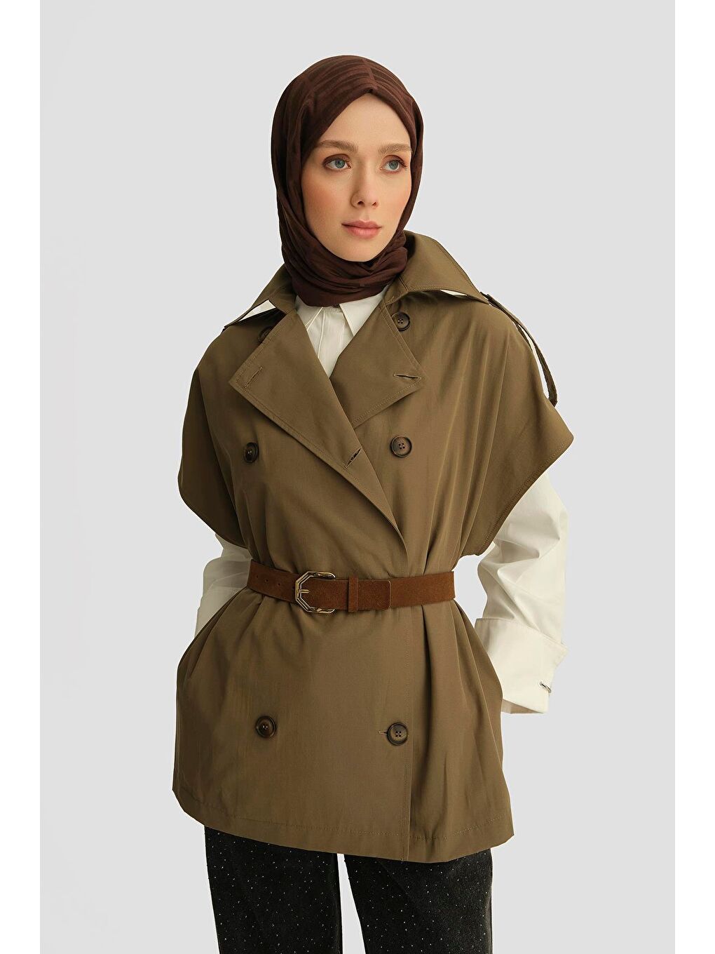 Trençkot Yelek 25Yh528 Haki-1