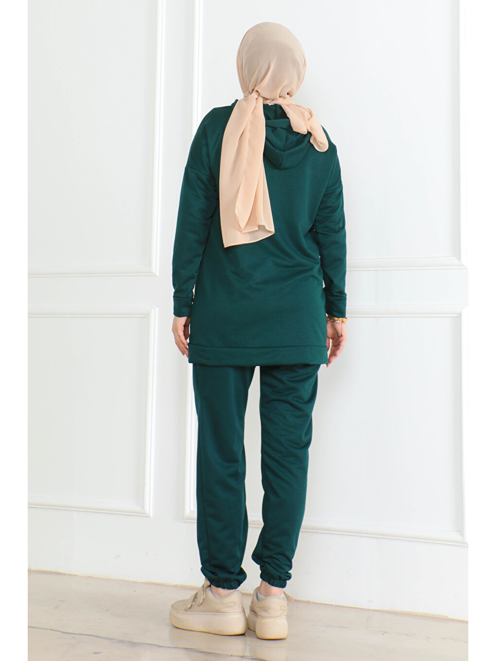 Yeşil Fermuarlı İkili Takım Zümrüt - 13359-4