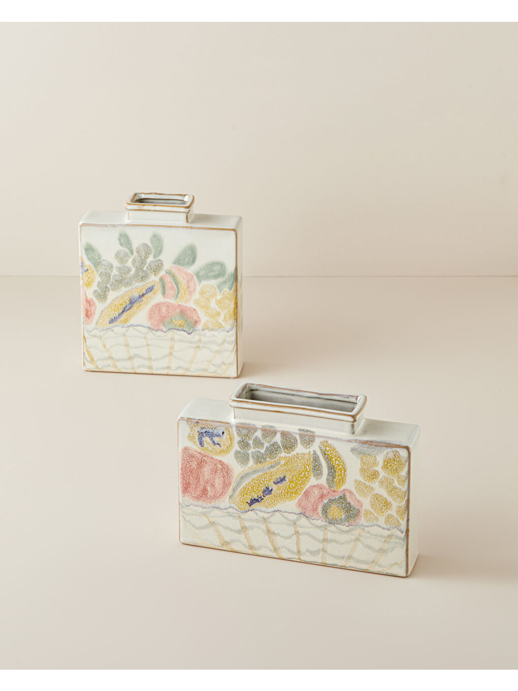 Marsha Seramik Vazo 21 cm Bej-3