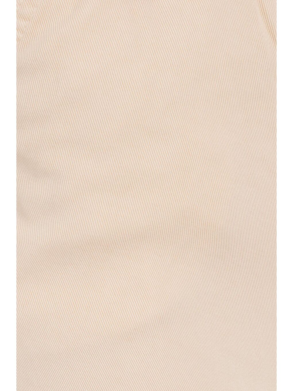 Kadın Regular Fit Klasik Kesim Pamuklu Geniş Paça Bej Pantolon-5